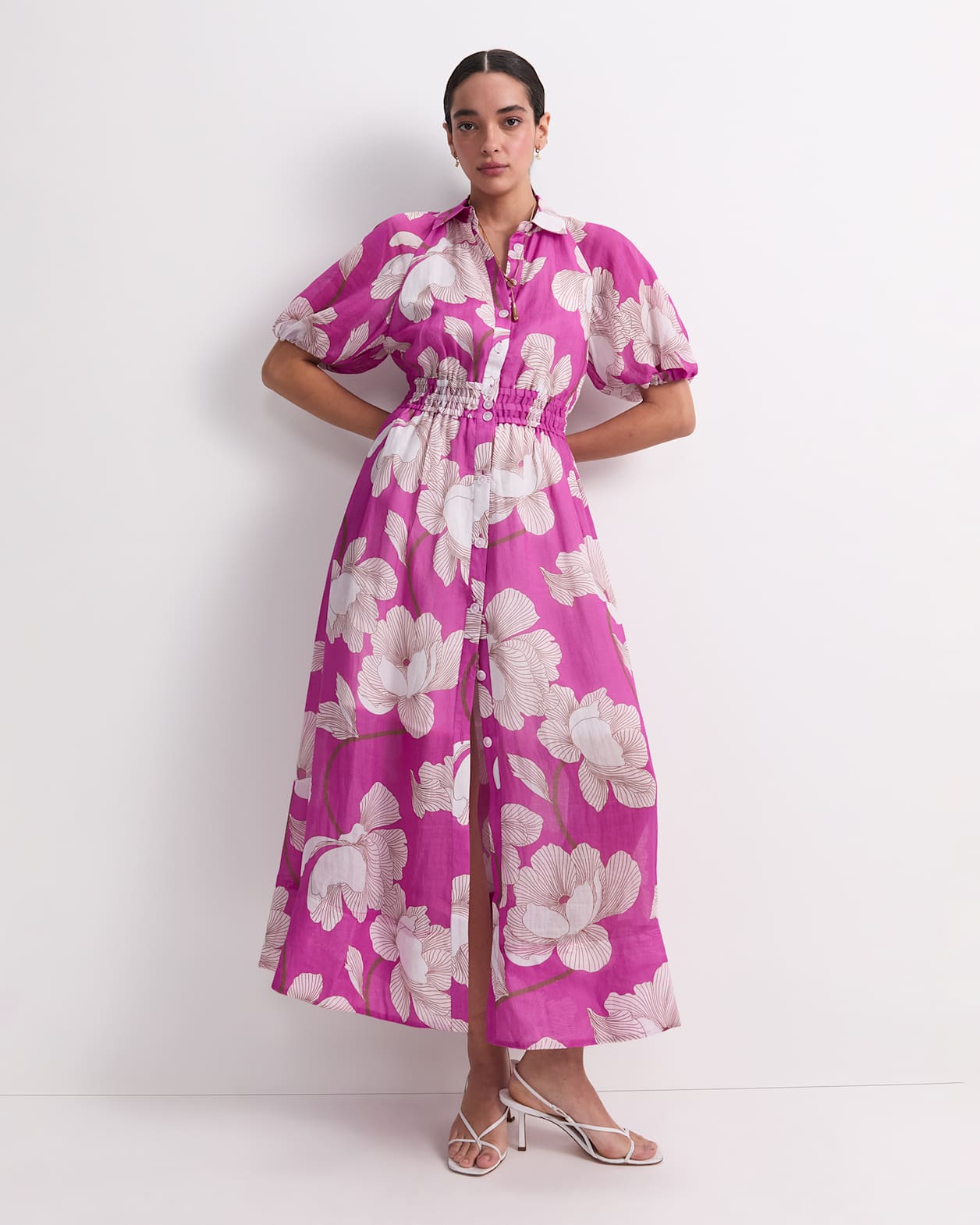 Manon Midi Dress in PINK MULTI