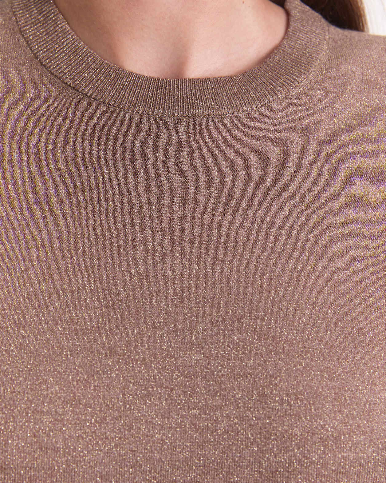 Sparkling Long Sleeve Relaxed Knit in MOCHA