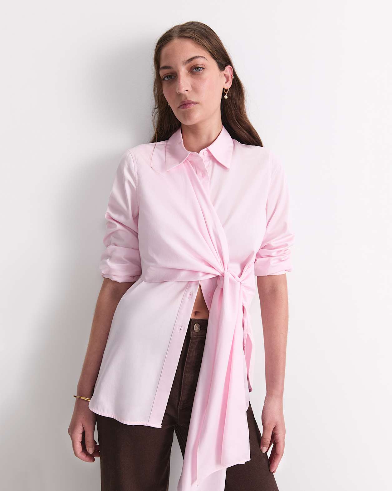 Naomi Twist Shirt in BLUSH