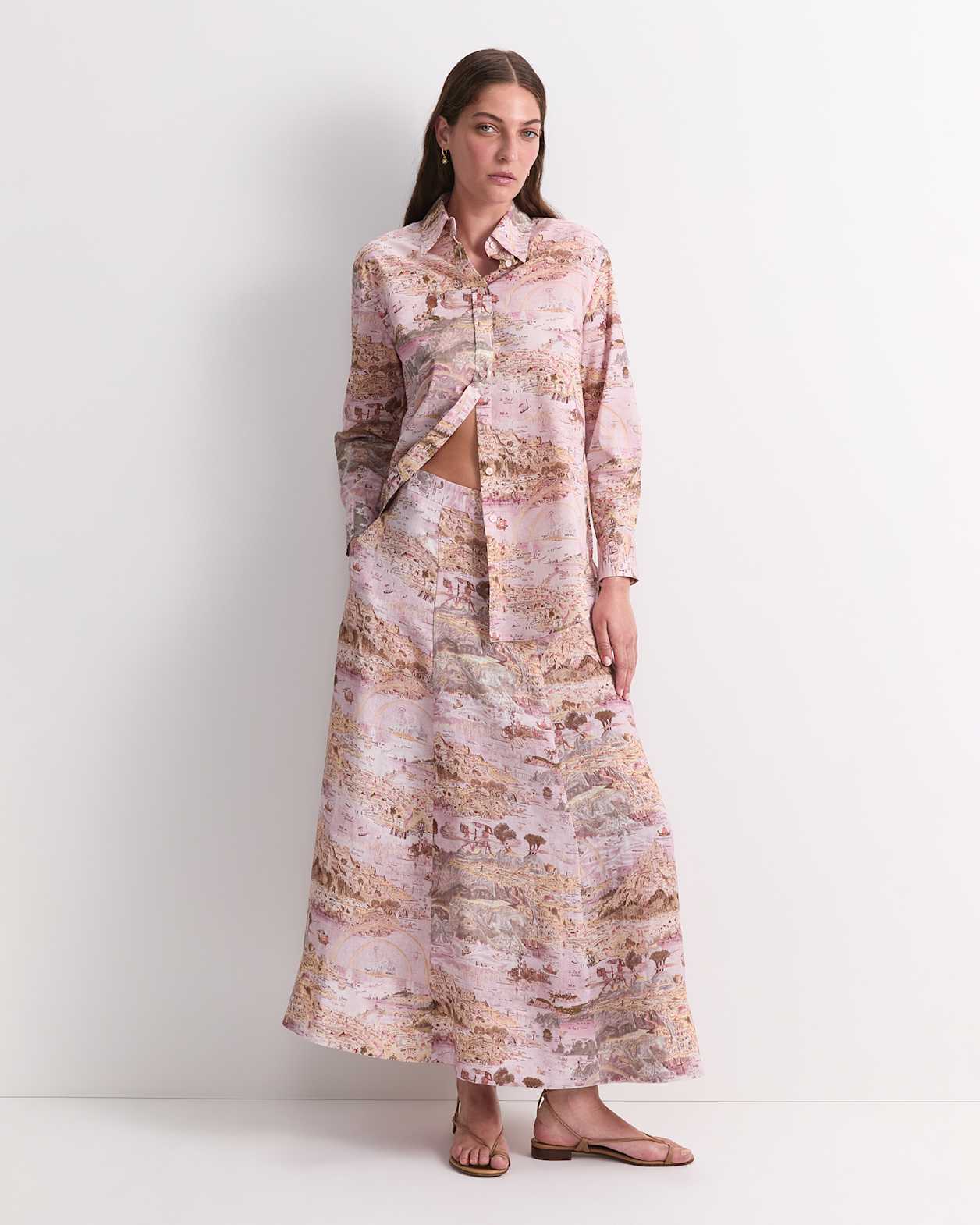 Story Map Liberty Shirt in PINK MULTI