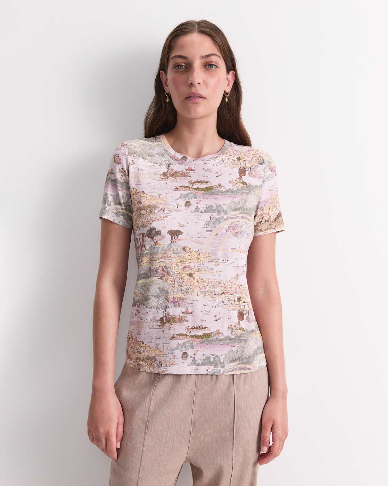 Story Map Liberty Tee in PINK MULTI