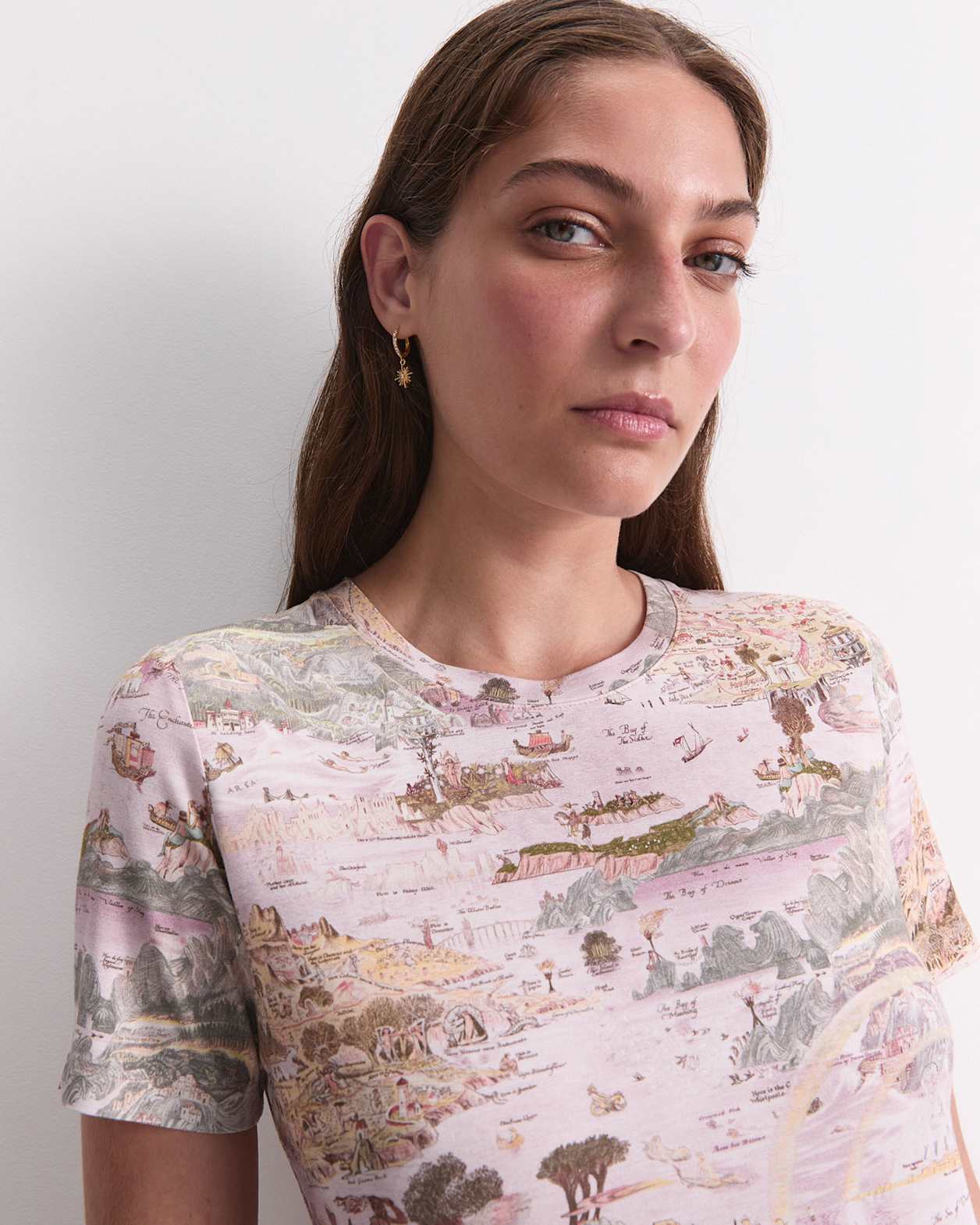 Story Map Liberty Tee in PINK MULTI