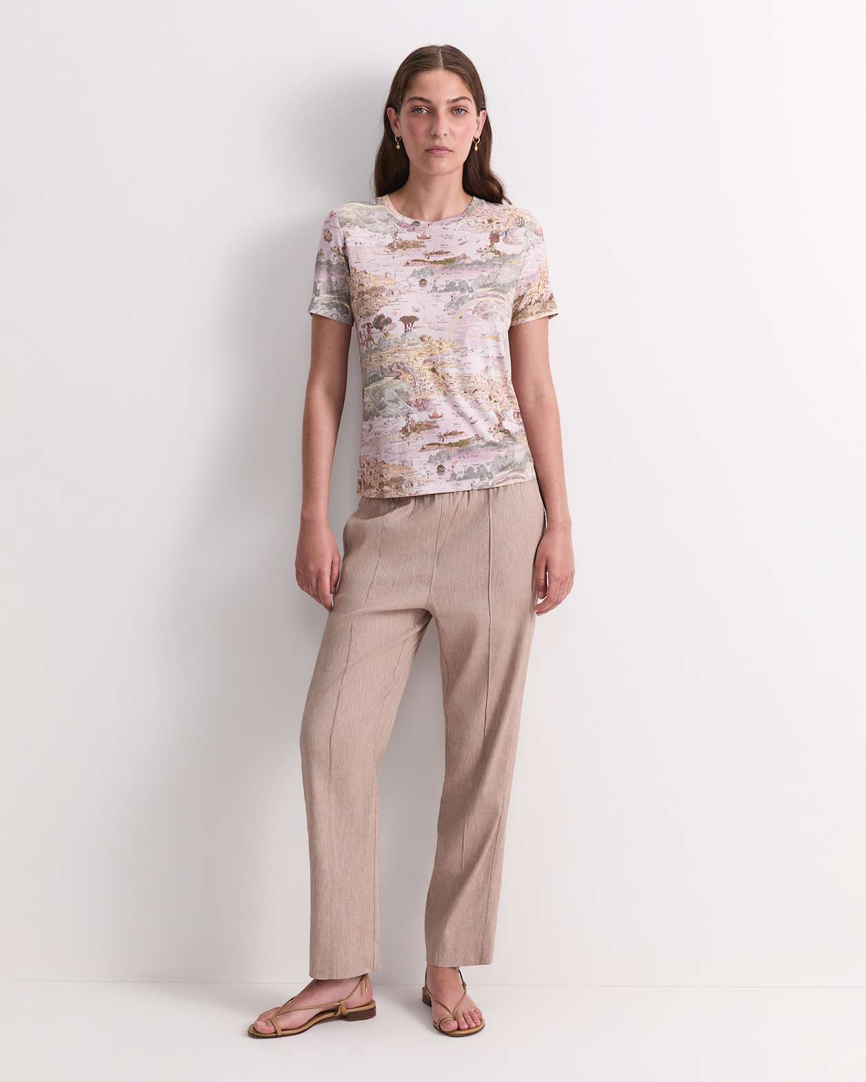 Story Map Liberty Tee in PINK MULTI