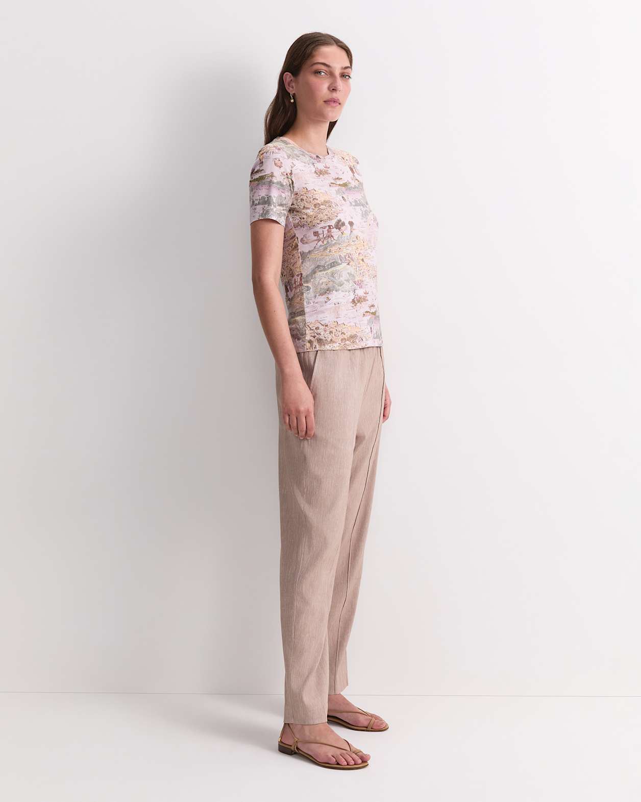 Story Map Liberty Tee in PINK MULTI