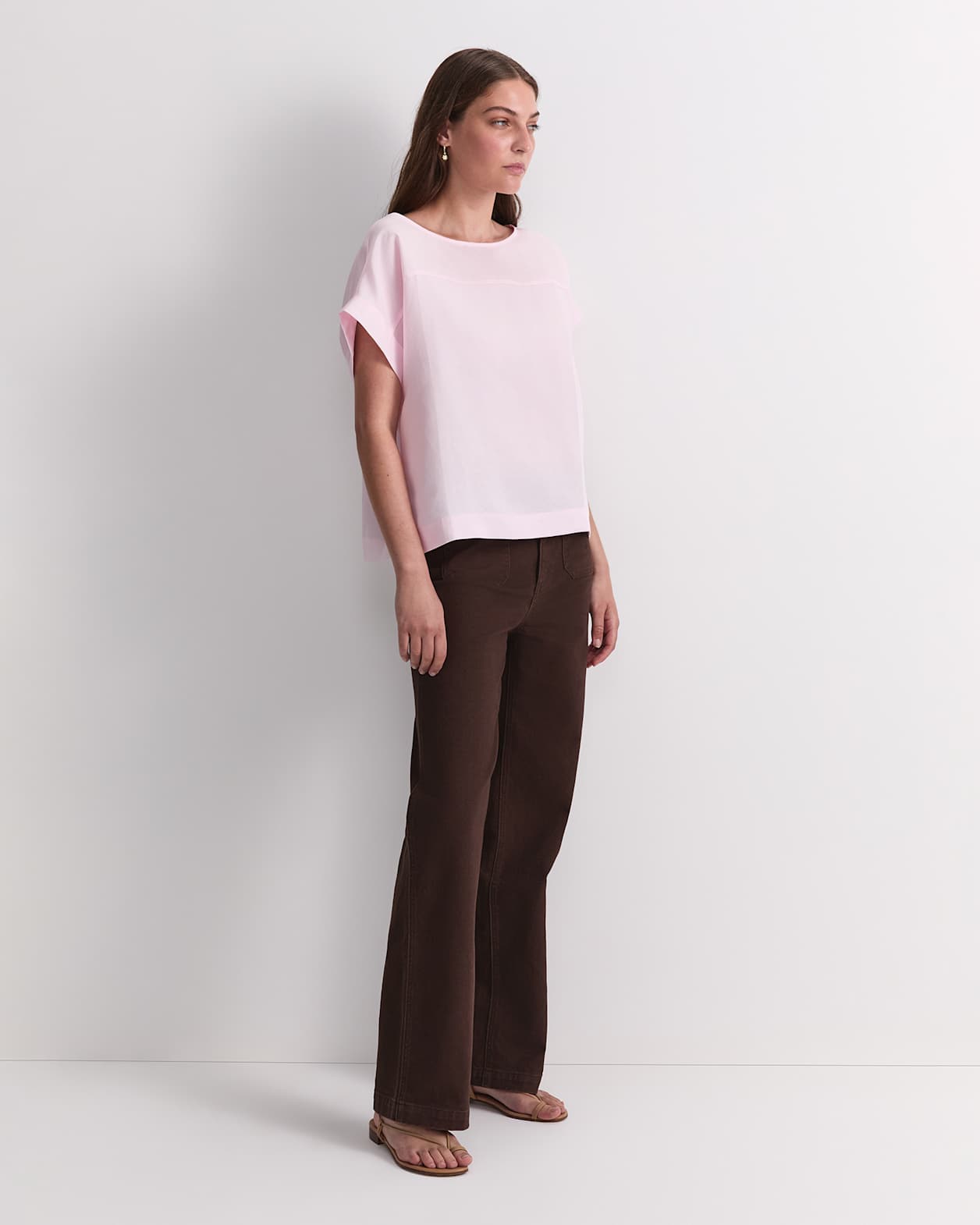 Vallerina Popover Top in BLUSH