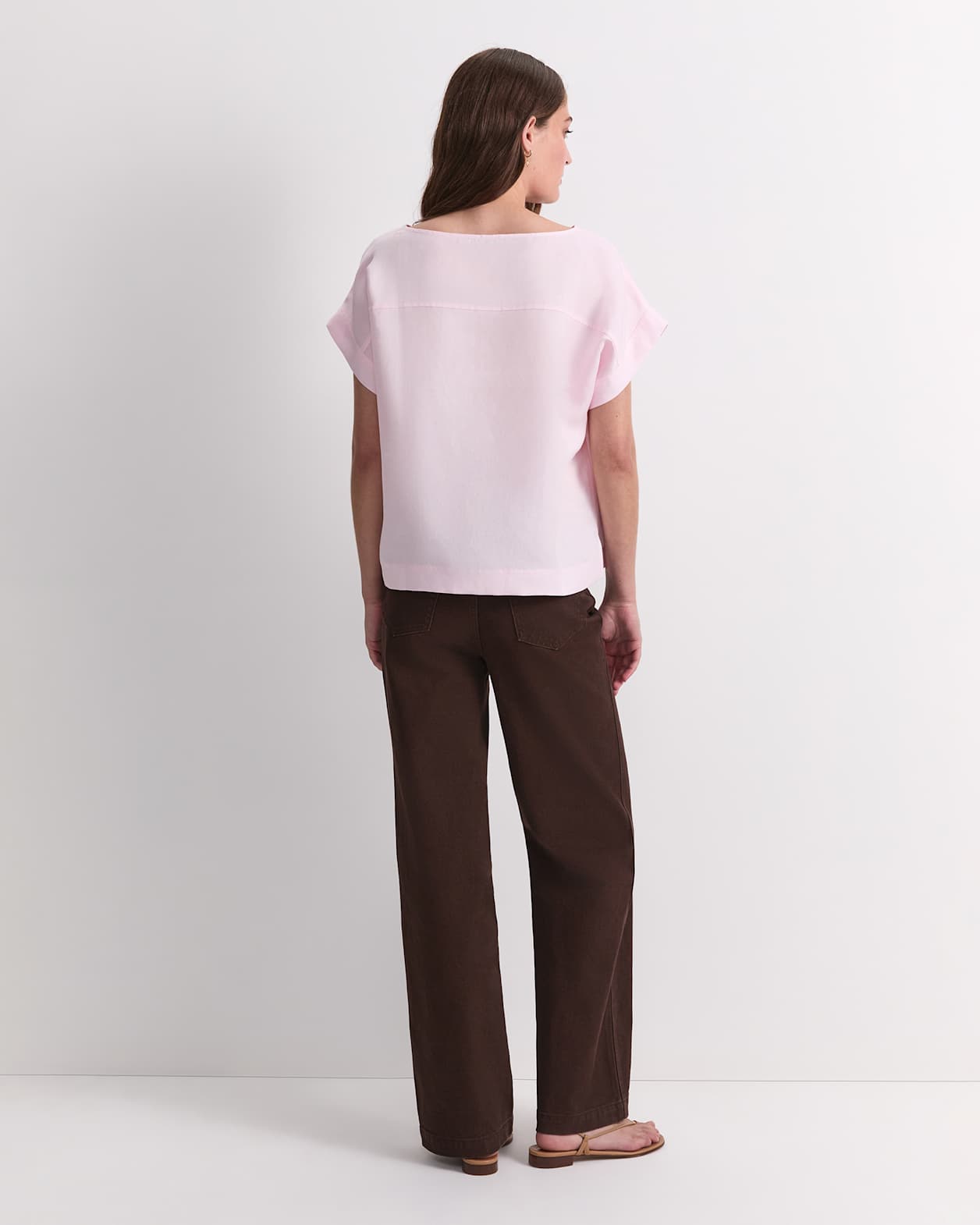 Vallerina Popover Top in BLUSH