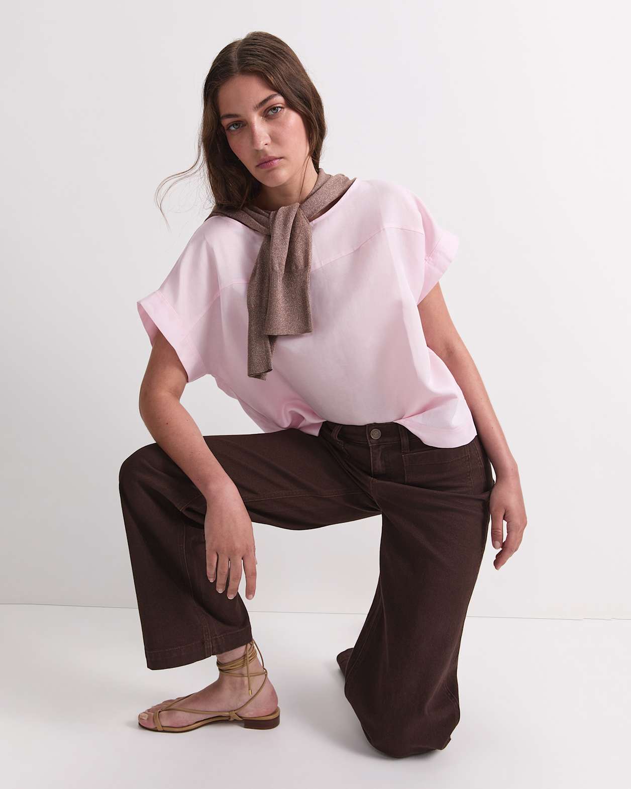 Vallerina Popover Top in BLUSH