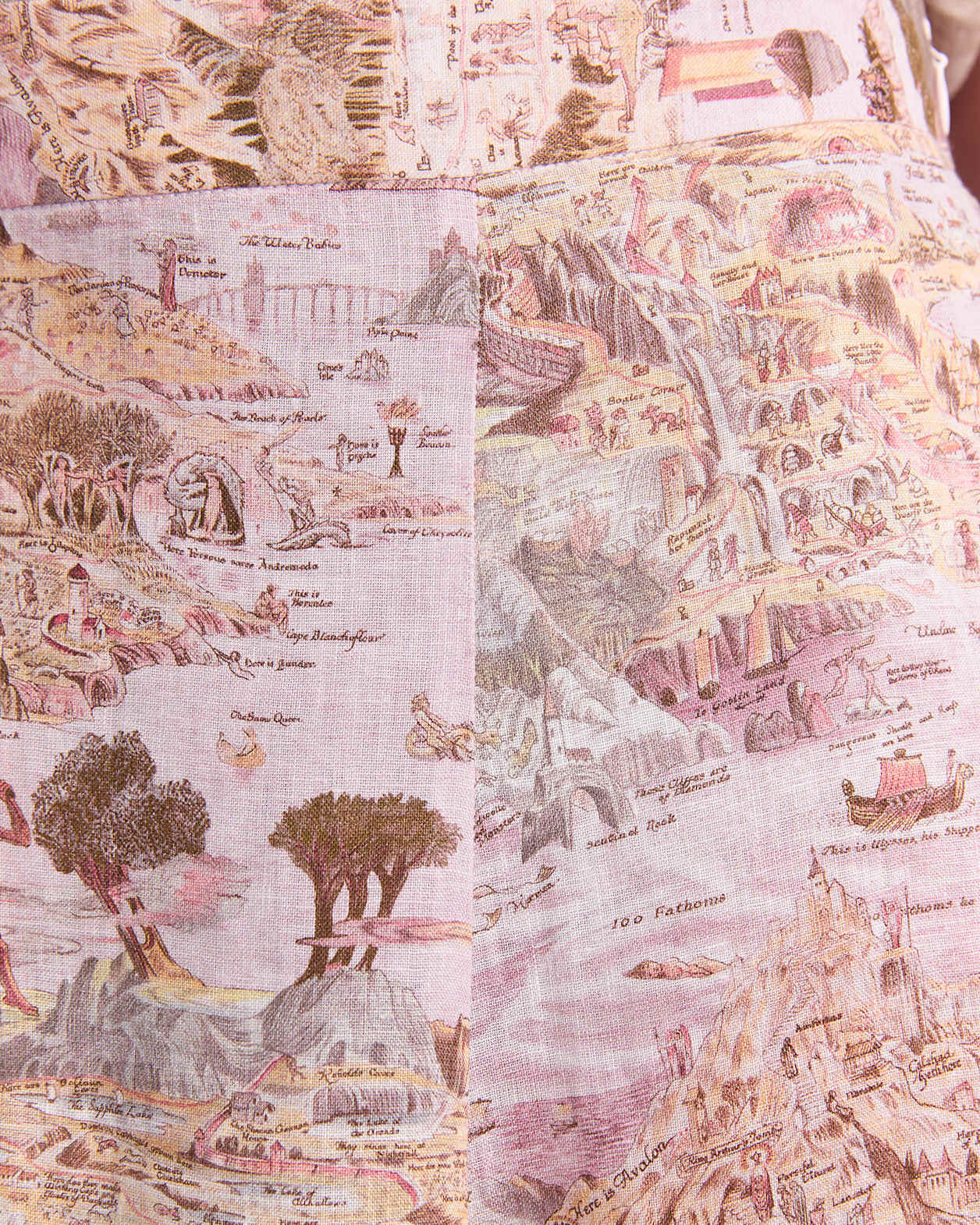 Story Map Liberty Midi Skirt in PINK MULTI