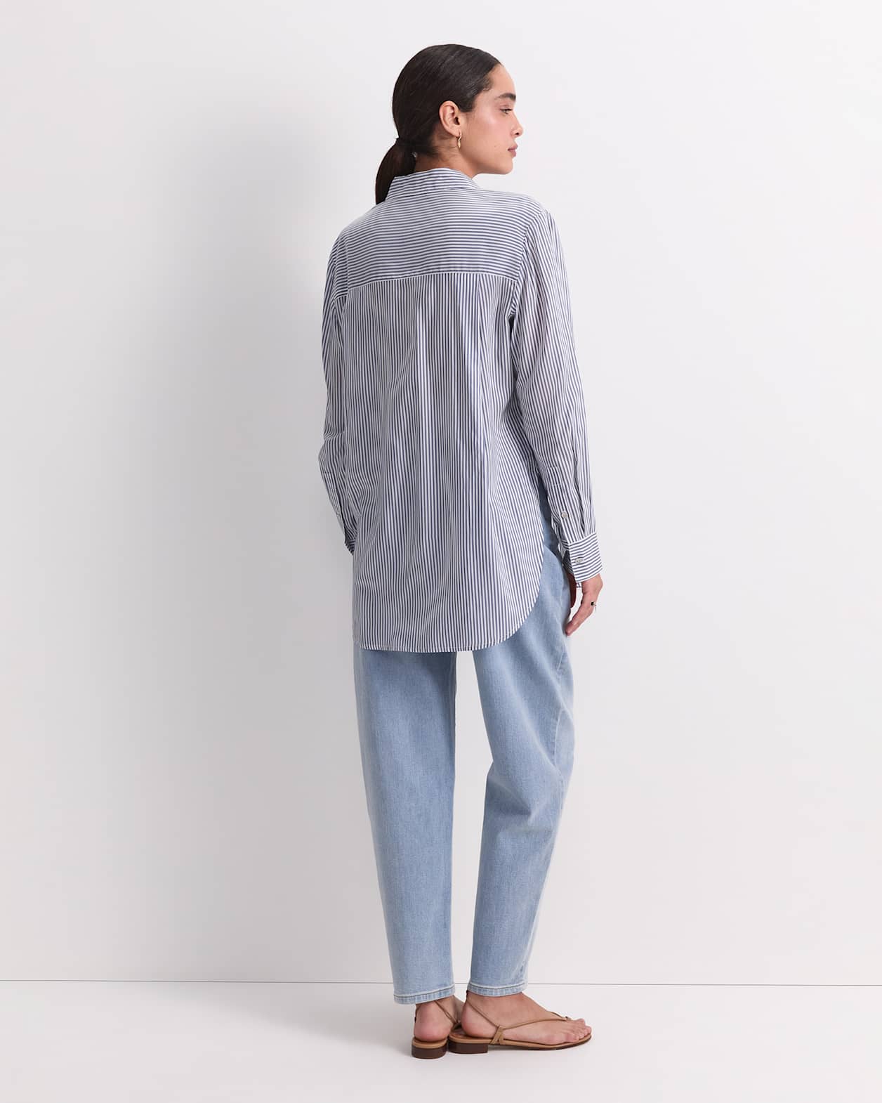 Vivian Stripe Shirt in NAVY/WHITE