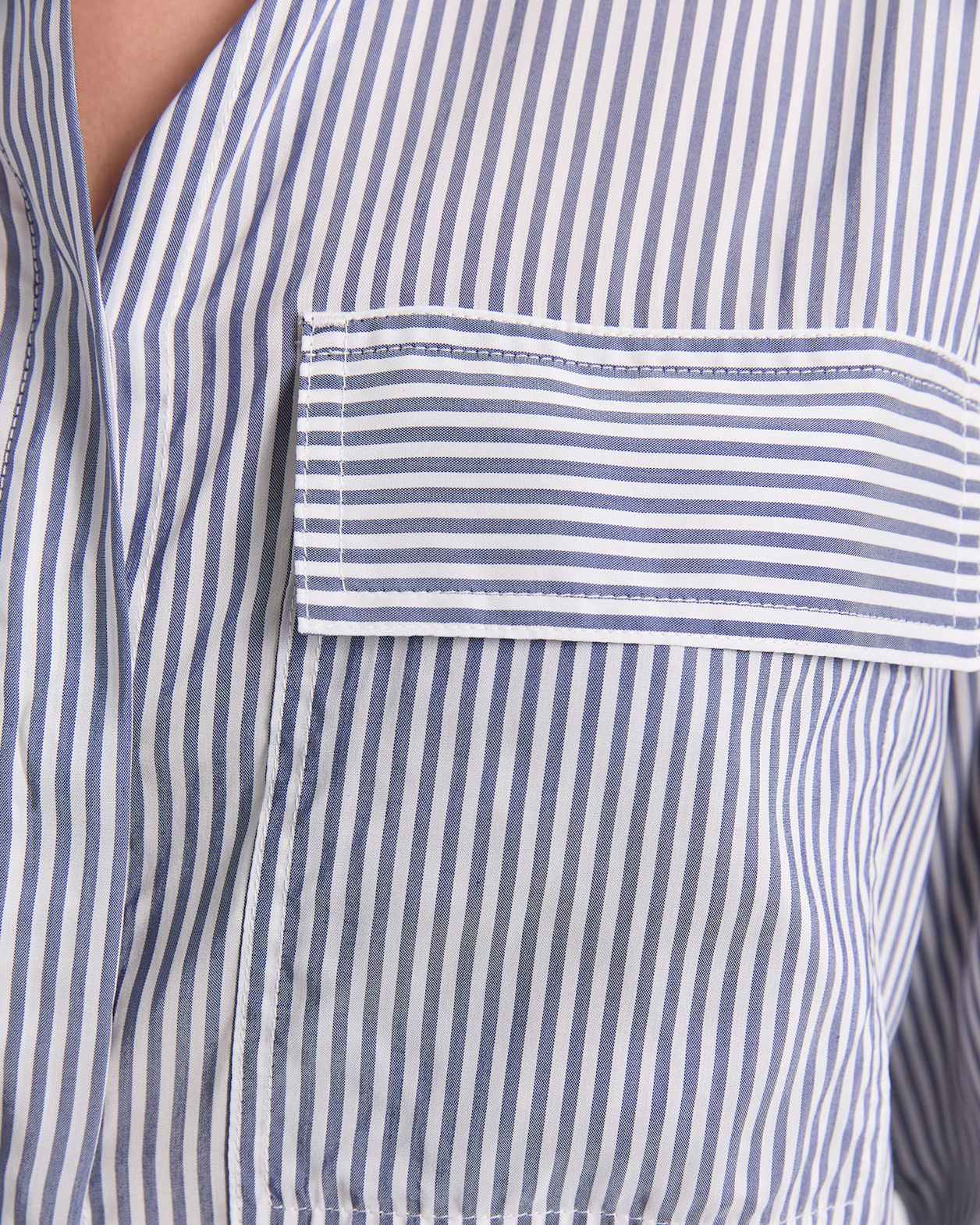 Vivian Stripe Shirt in NAVY/WHITE