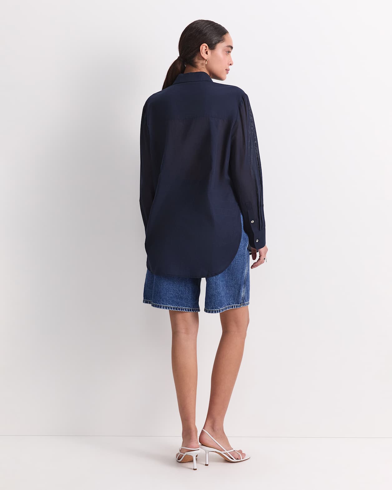 Vivian Pocket Shirt in NAVY