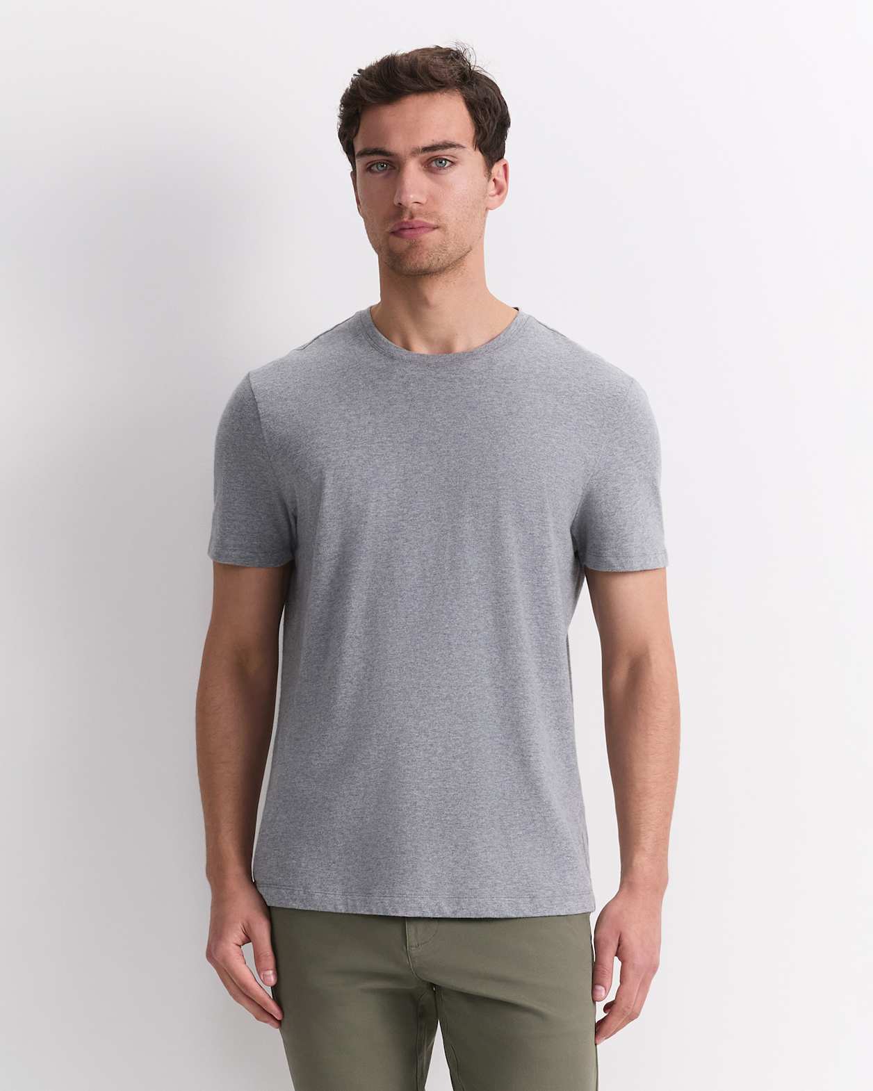 Supersoft Melange Tee in GREY MARLE