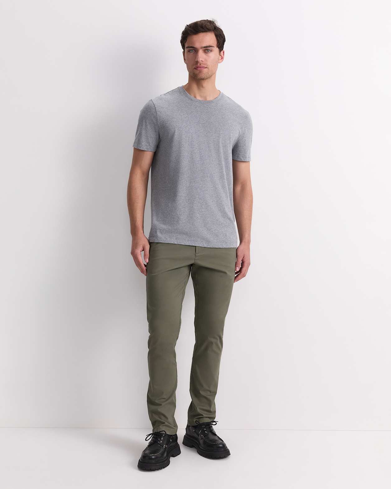 Supersoft Melange Tee in GREY MARLE