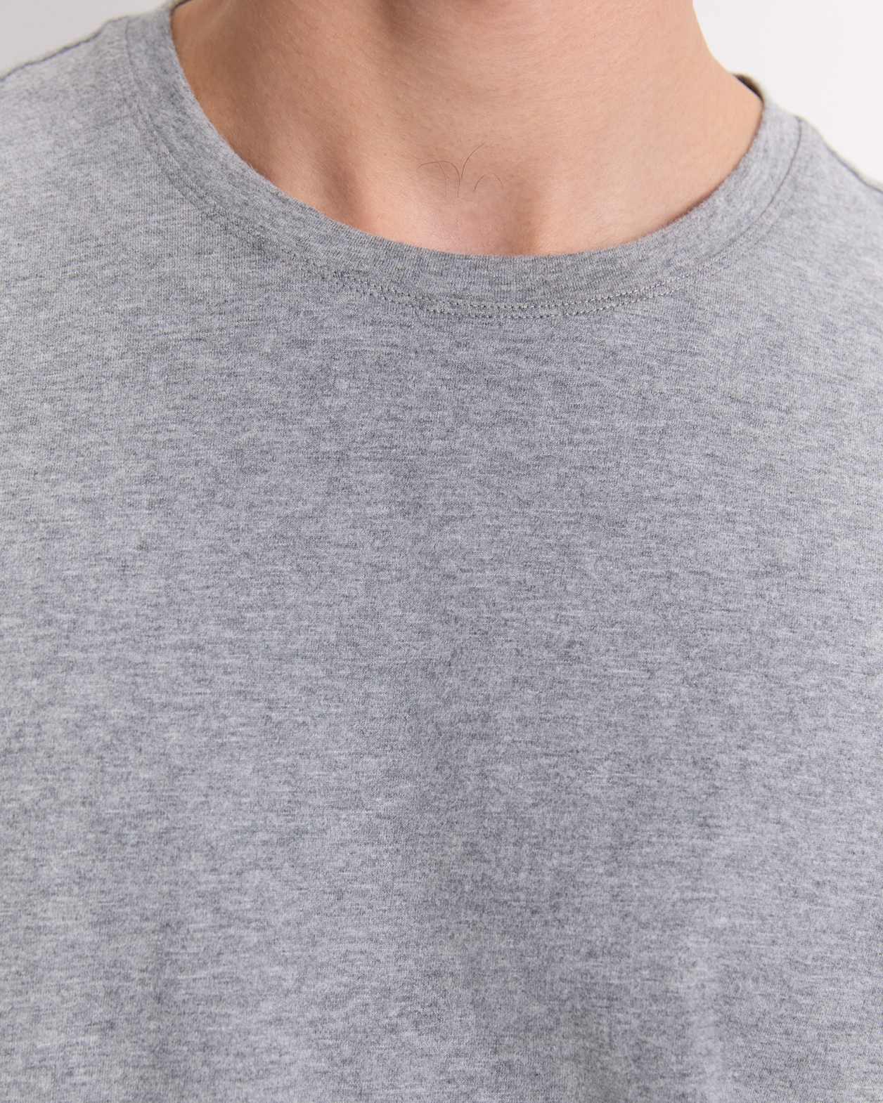 Supersoft Melange Tee in GREY MARLE