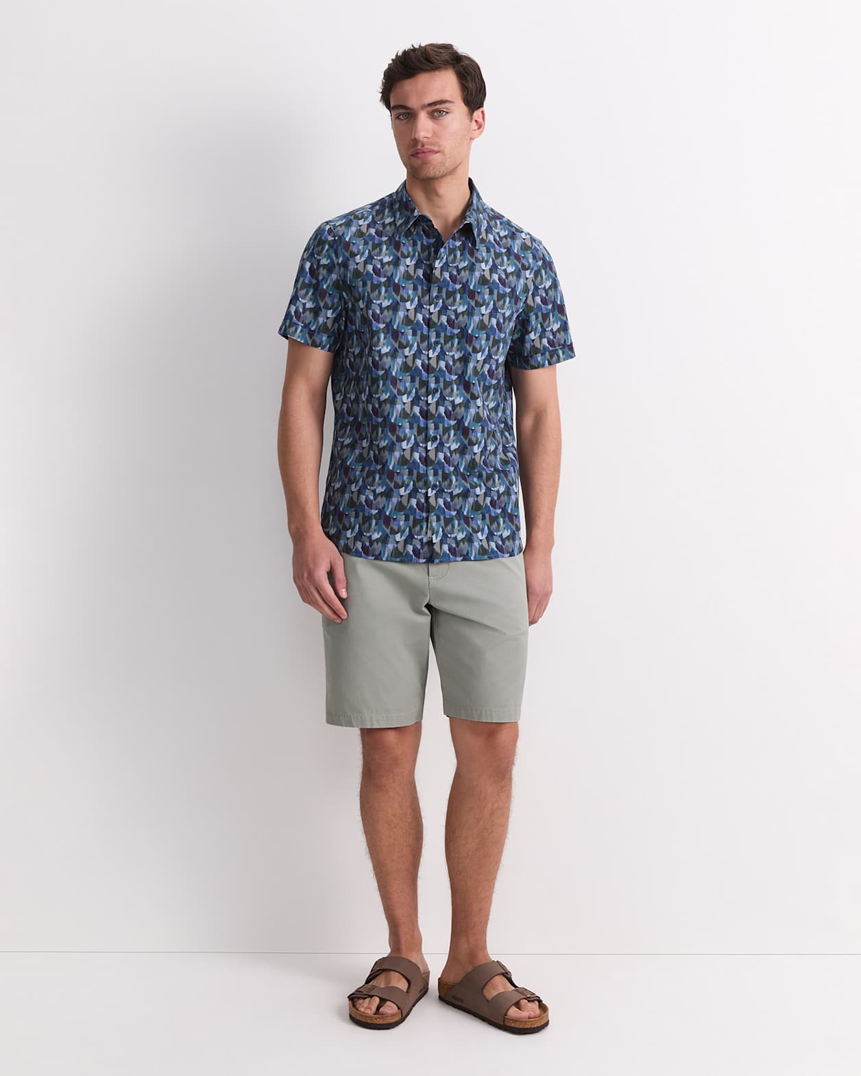 Cy Short Sleeve Liberty Shirt in GREEN MULTI