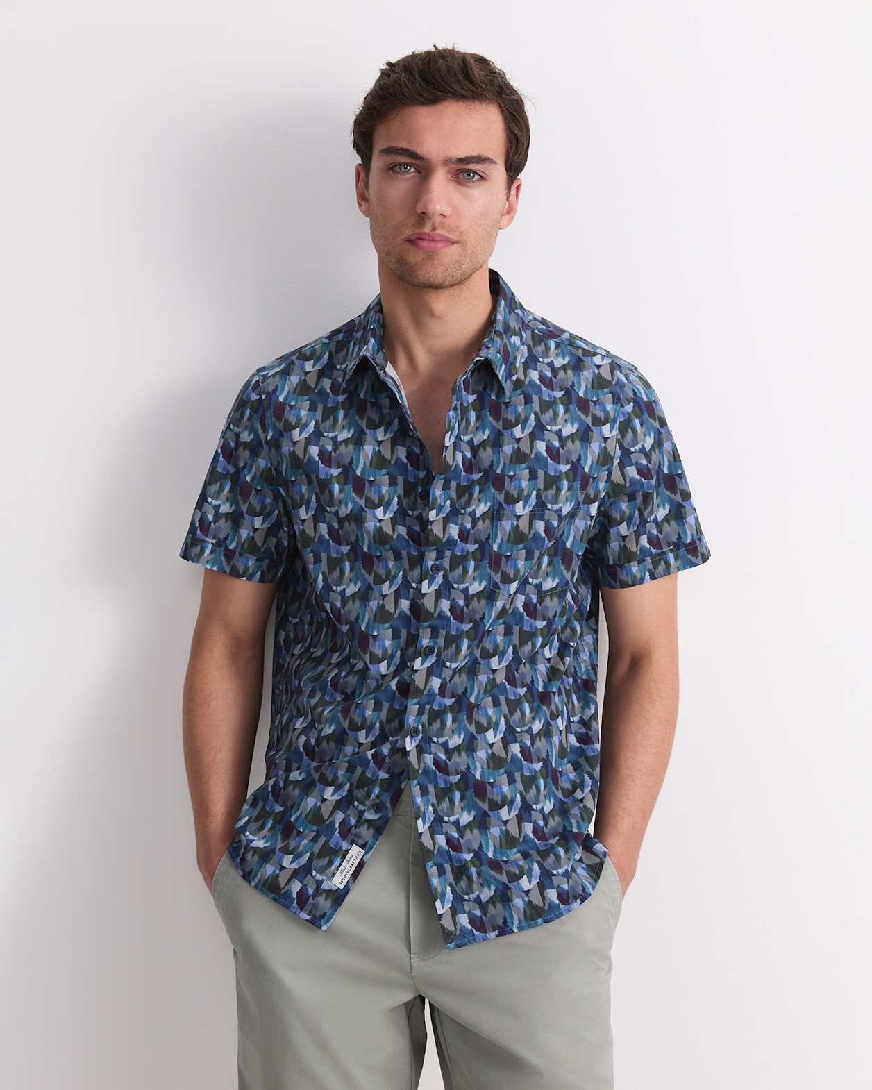 Cy Short Sleeve Liberty Shirt in GREEN MULTI