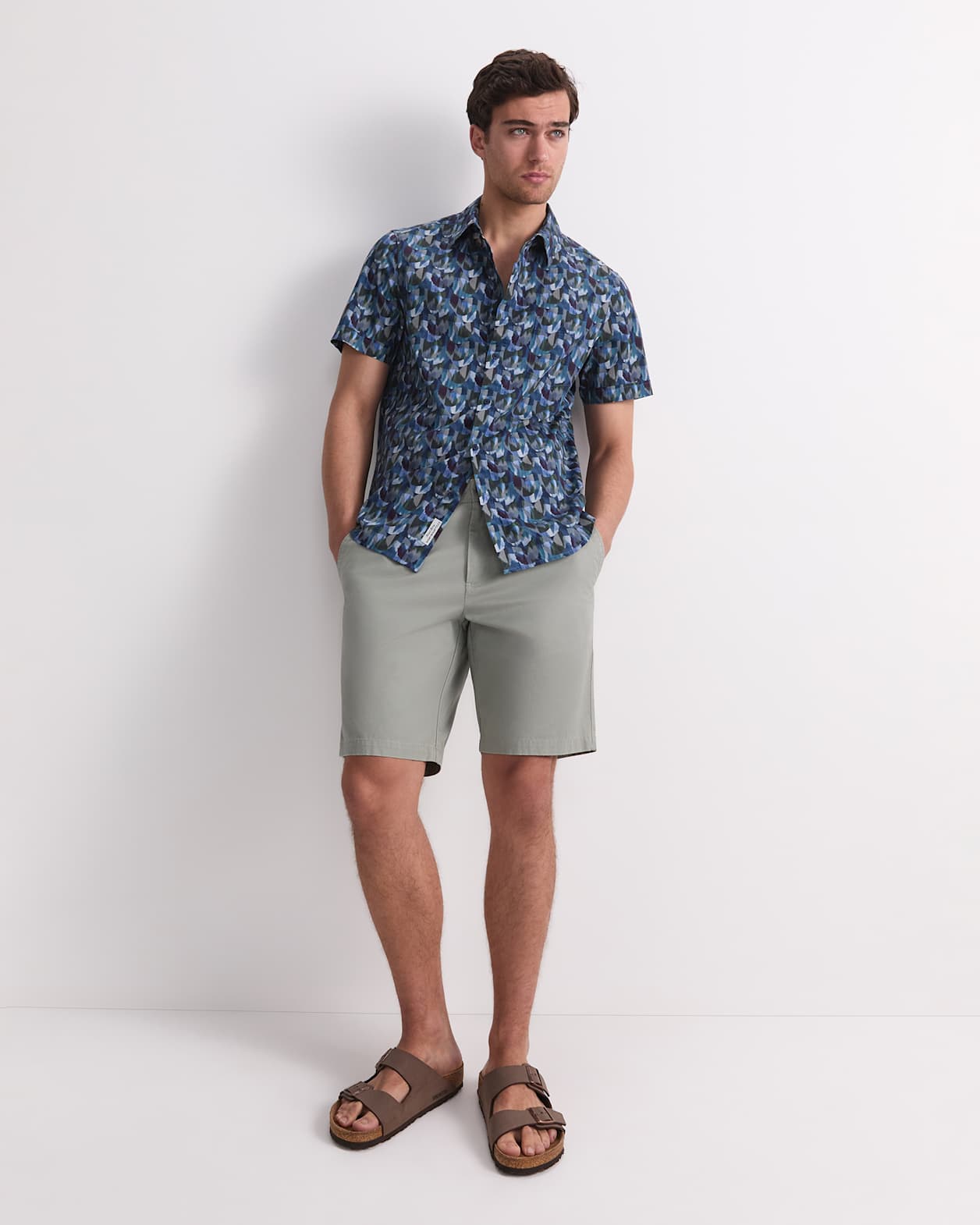 Cy Short Sleeve Liberty Shirt in GREEN MULTI