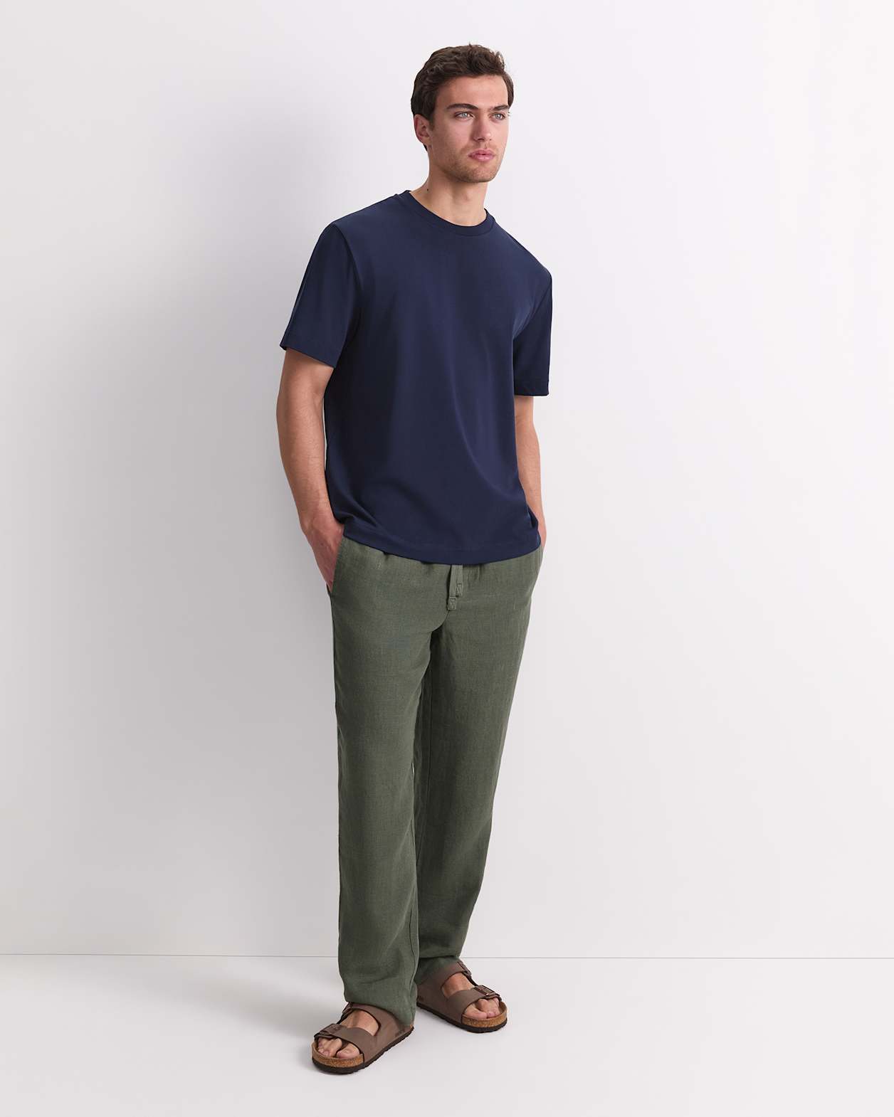 Heavyweight Cotton Tee in NAVY