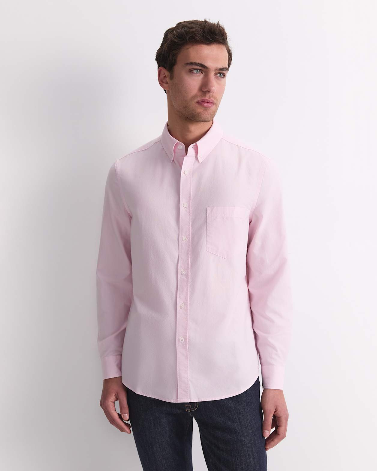 Oxford Long Sleeve Shirt in PINK