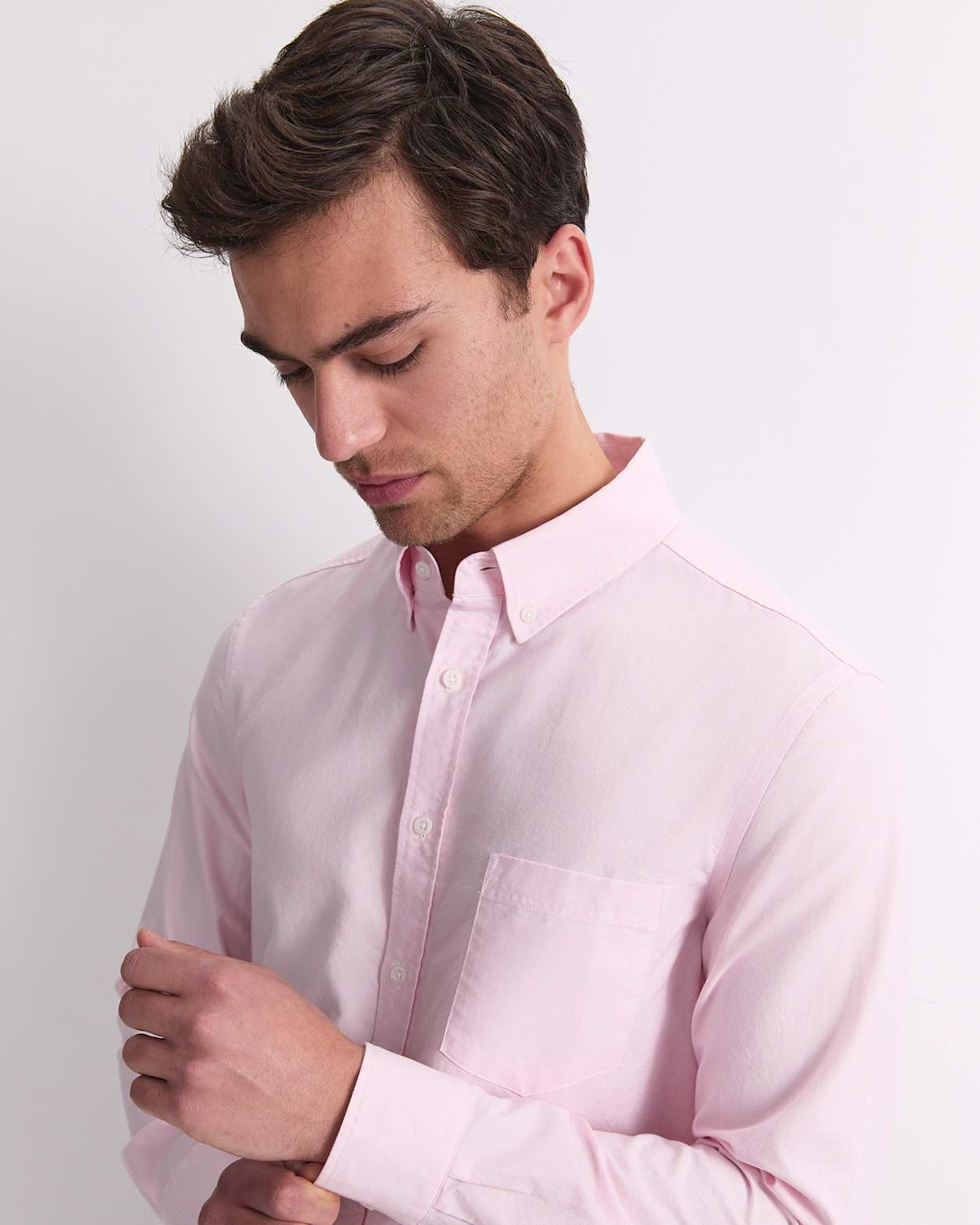 Oxford Long Sleeve Shirt in PINK