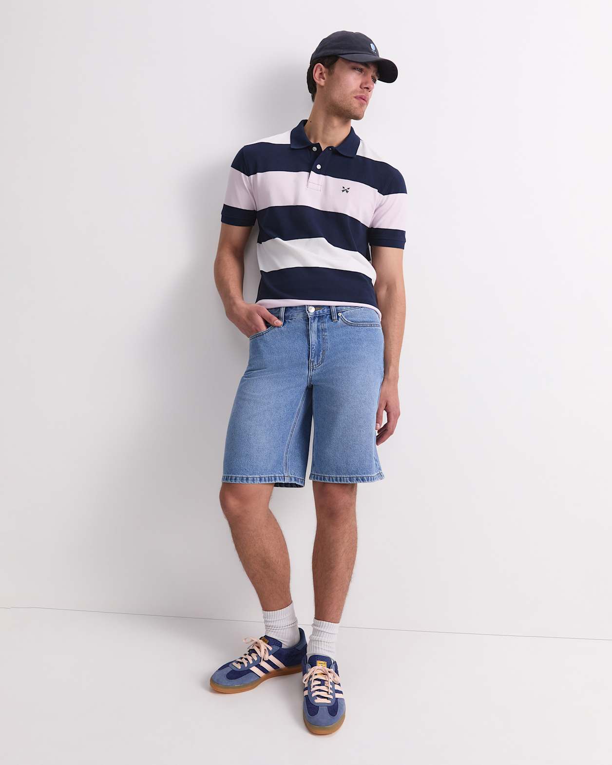 Zac Stripe Polo in PINK MULTI