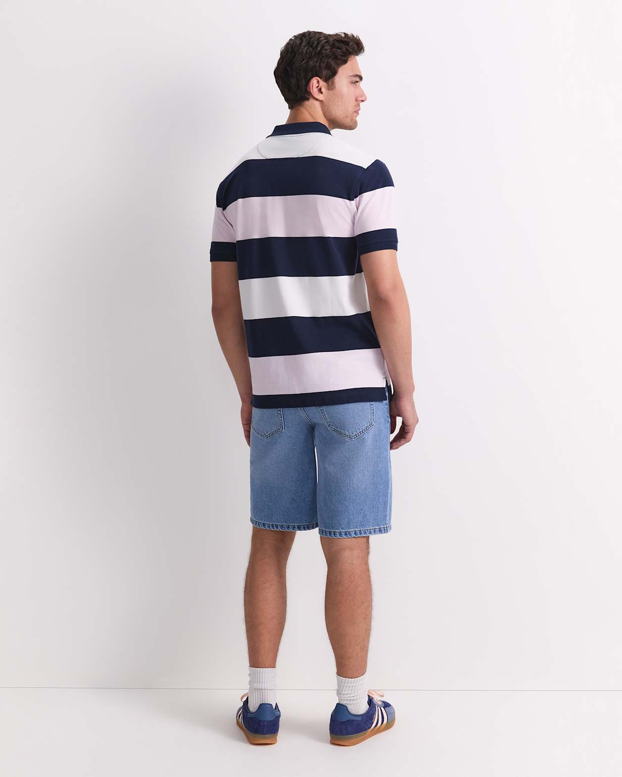 Zac Stripe Polo in PINK MULTI