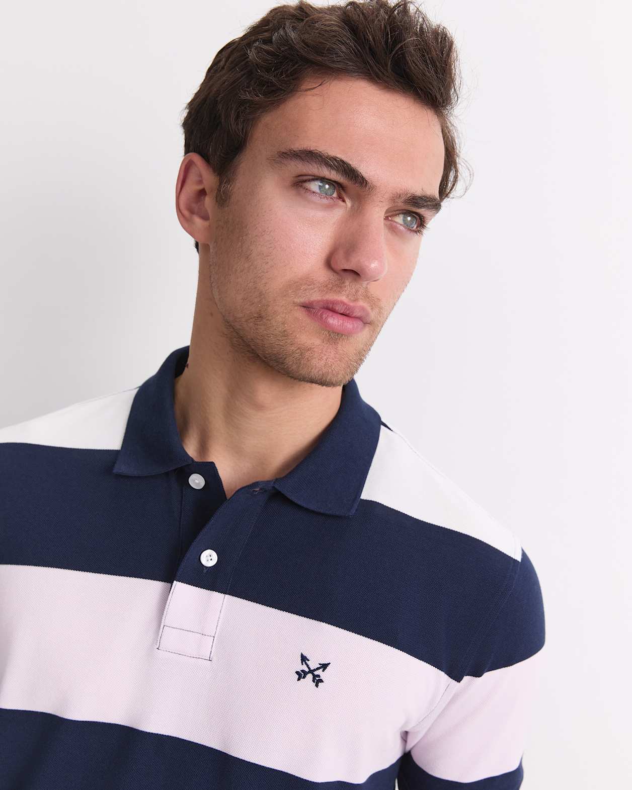 Zac Stripe Polo in PINK MULTI