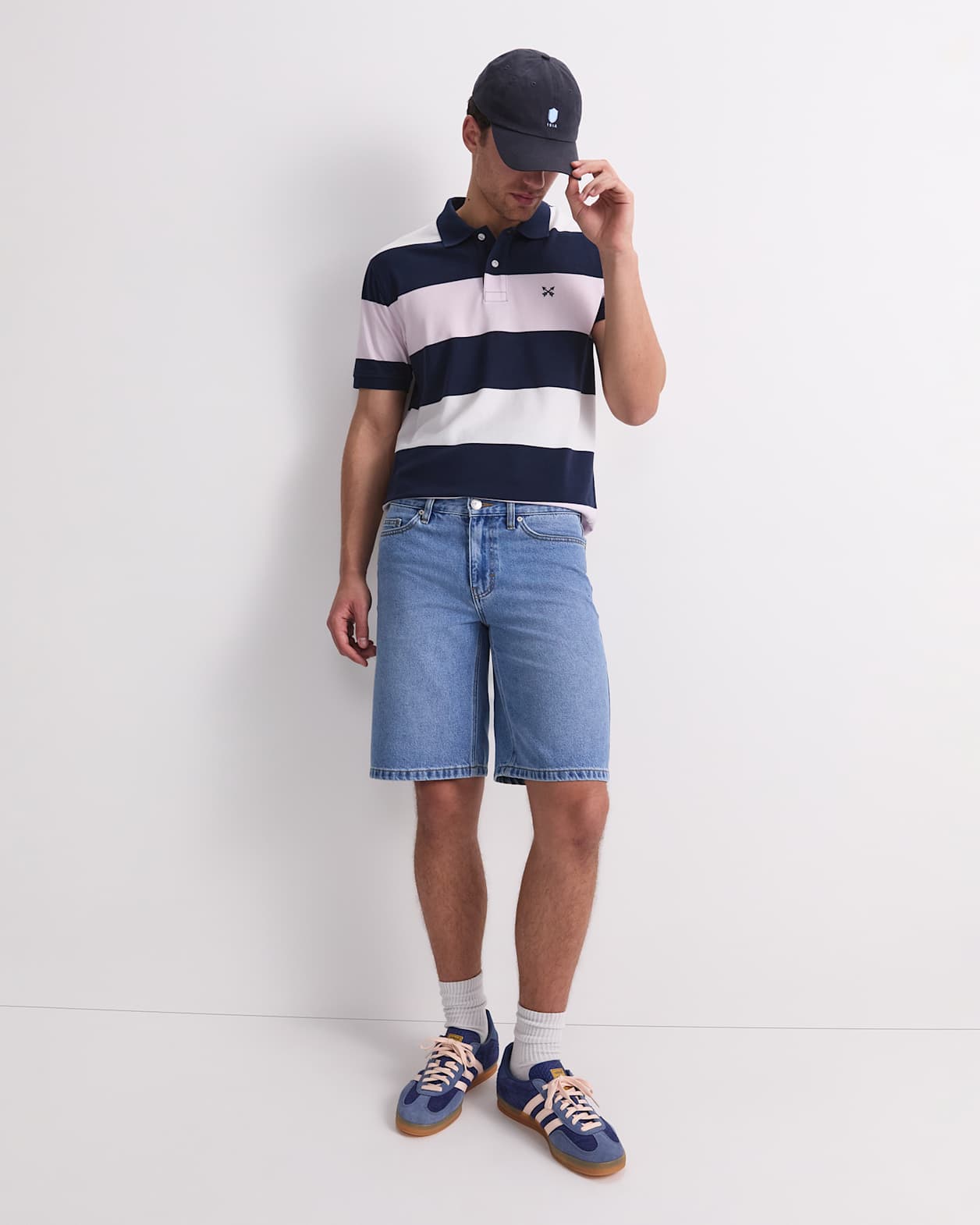 Zac Stripe Polo in PINK MULTI