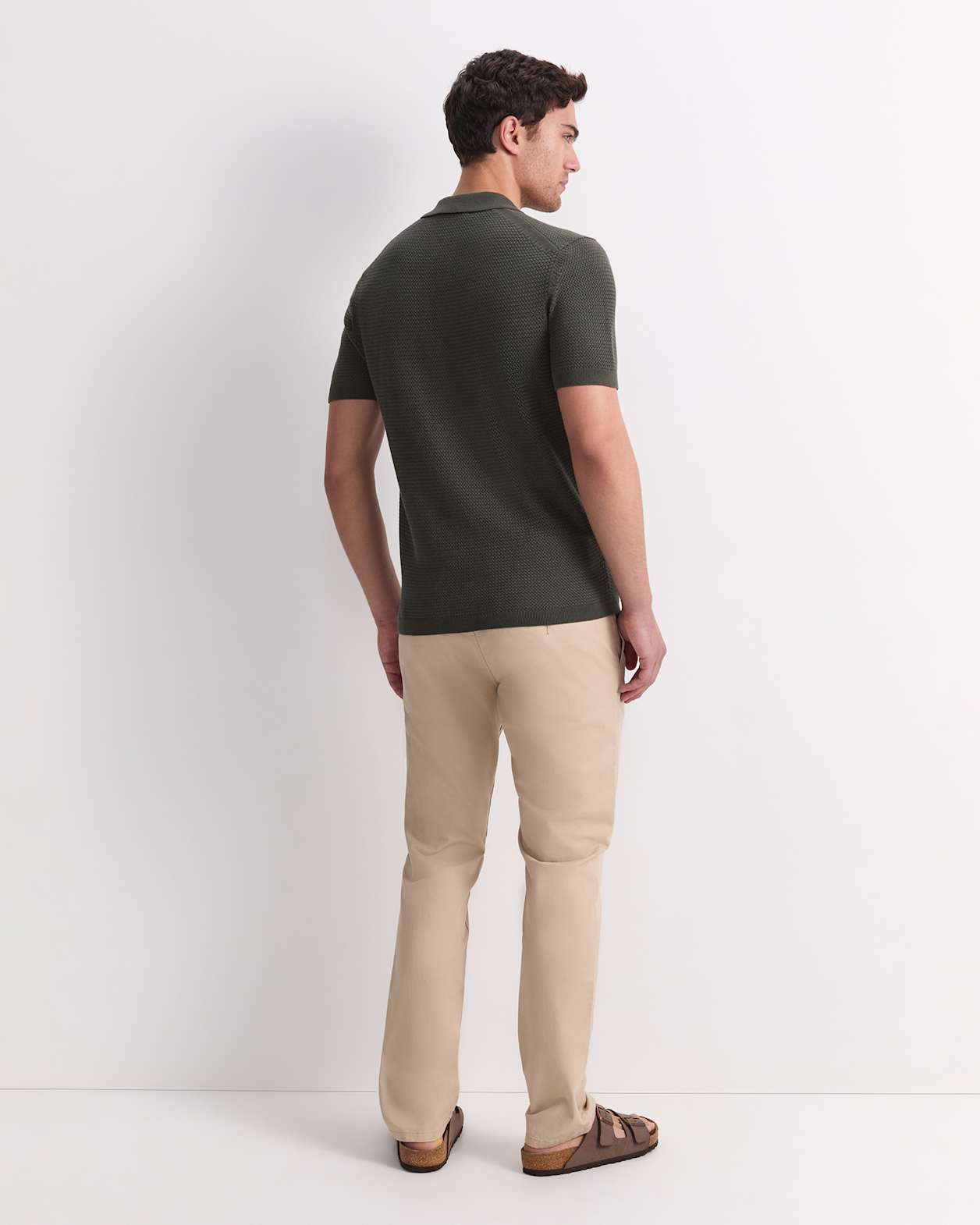 Alec Knit Polo in KHAKI