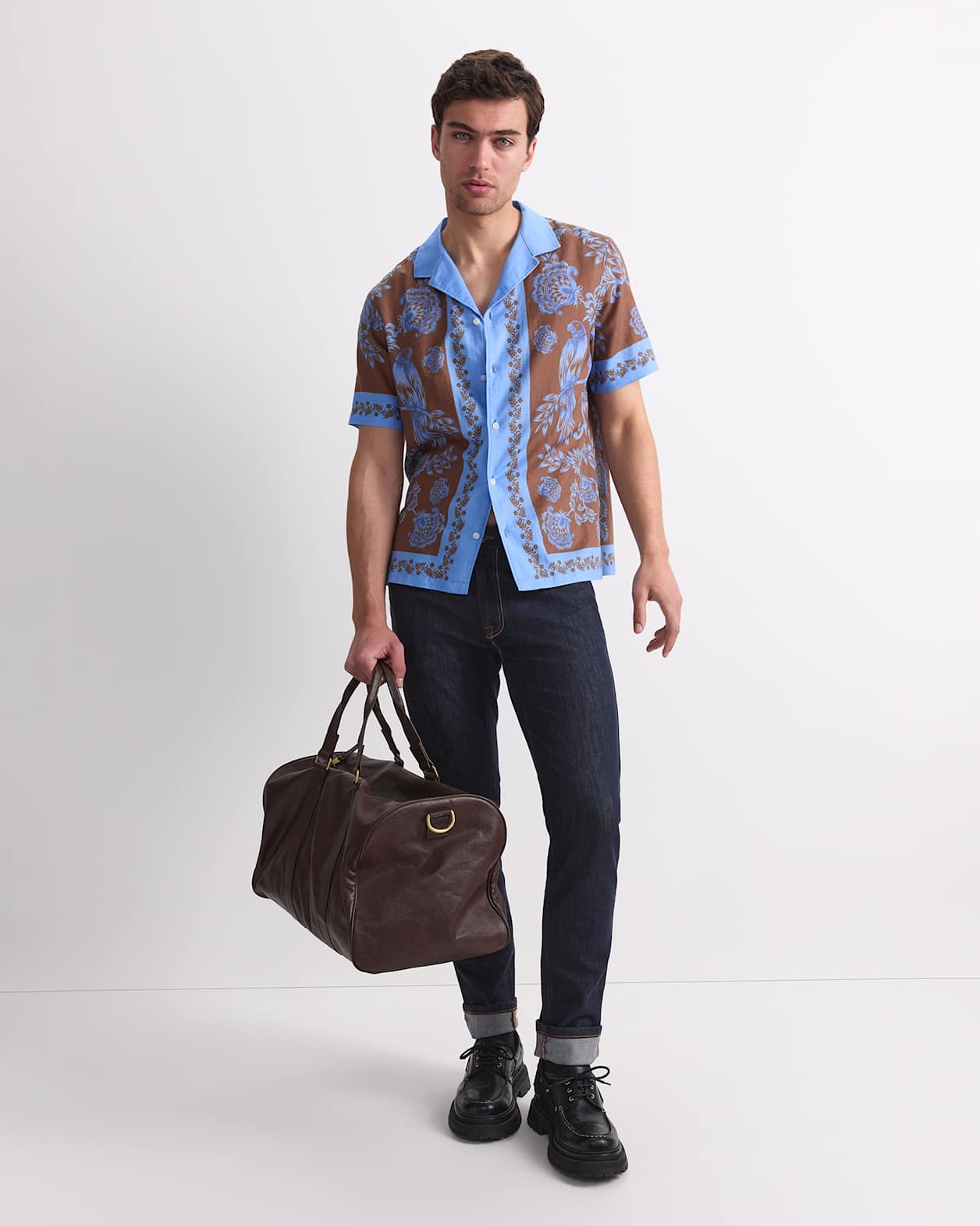 Mulga Short Sleeve Print Shirt in BLUE MULTI
