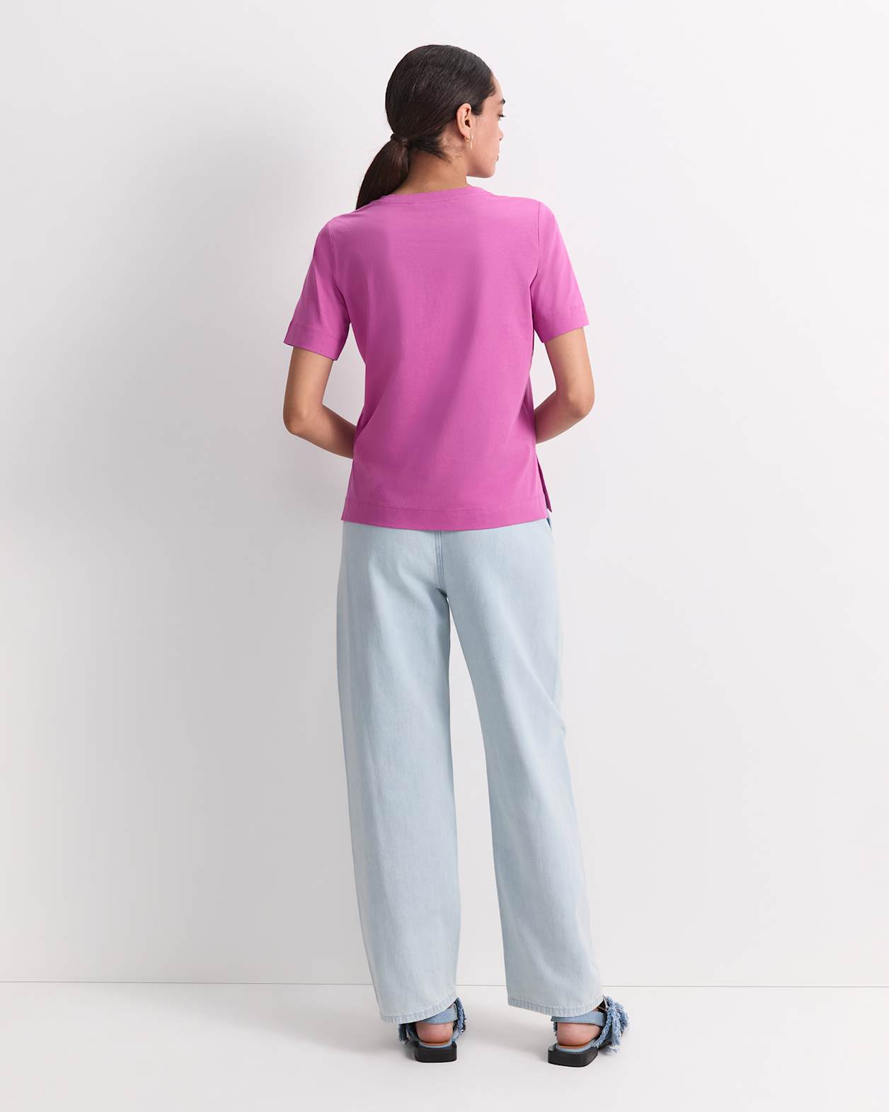 Mercerised Cotton Short Sleeve Tee in SHERBET