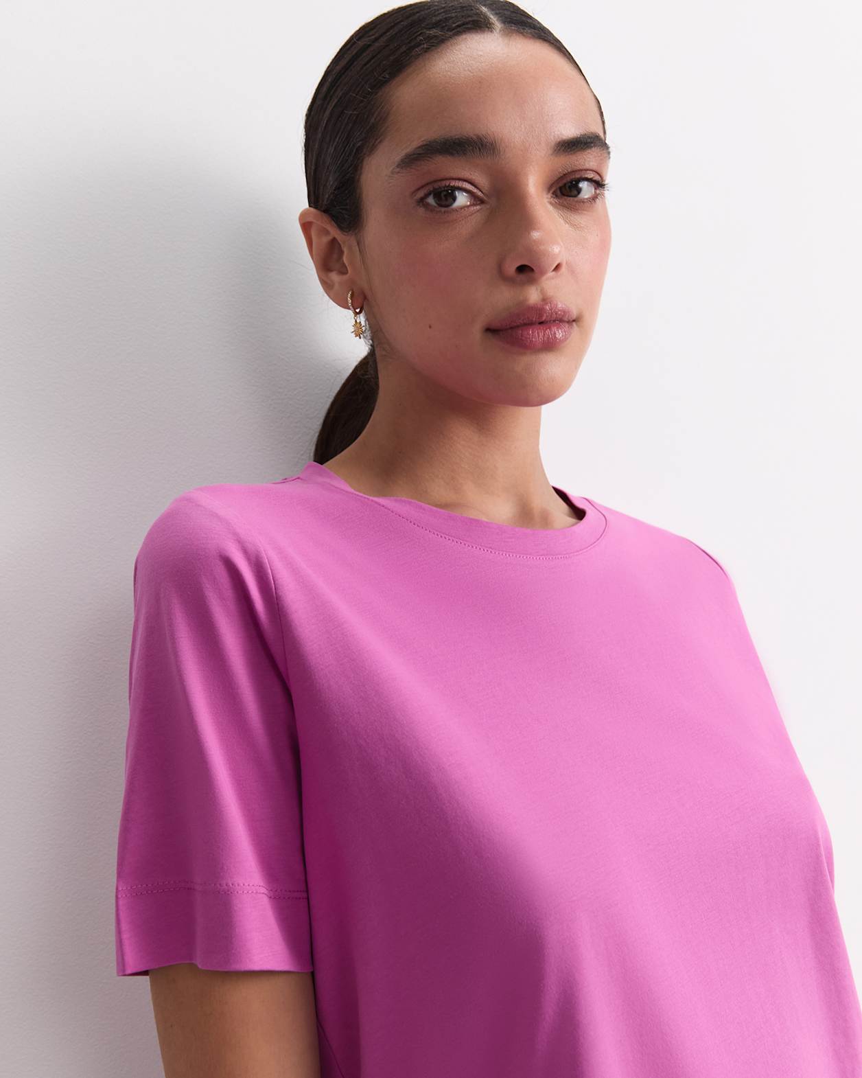 Mercerised Cotton Short Sleeve Tee in SHERBET