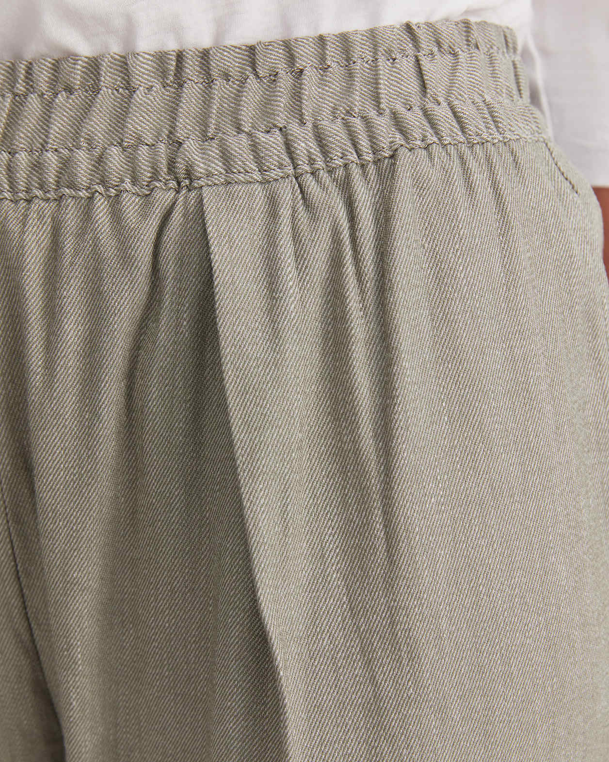 Rosa Straight Linen Pant in SOFT KHAKI