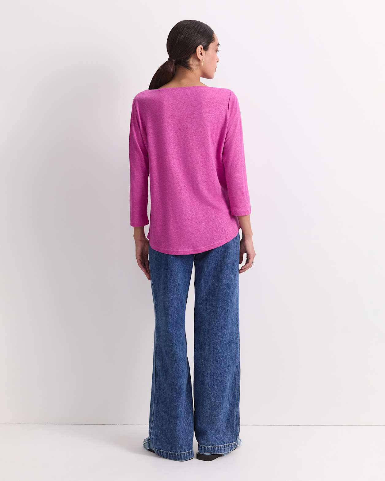 Cecile Linen Top in SHERBET