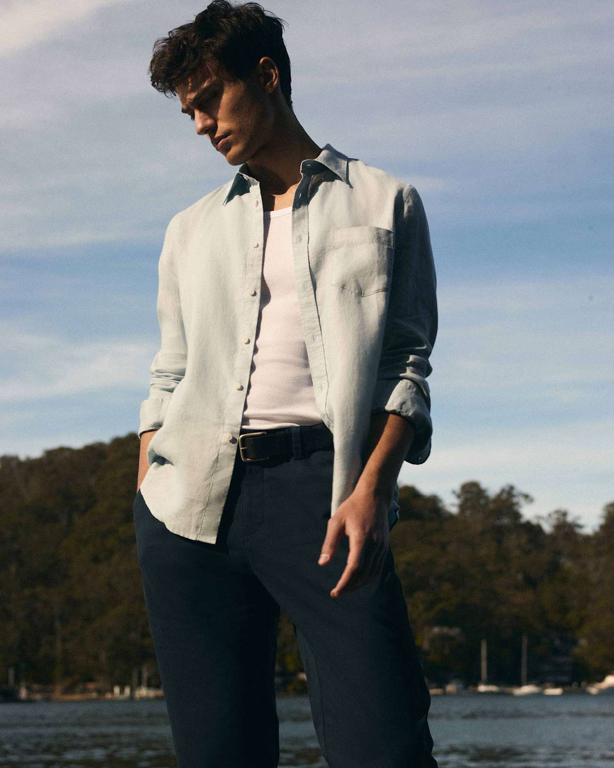 Oxford Long Sleeve Shirt in LIGHT BLUE