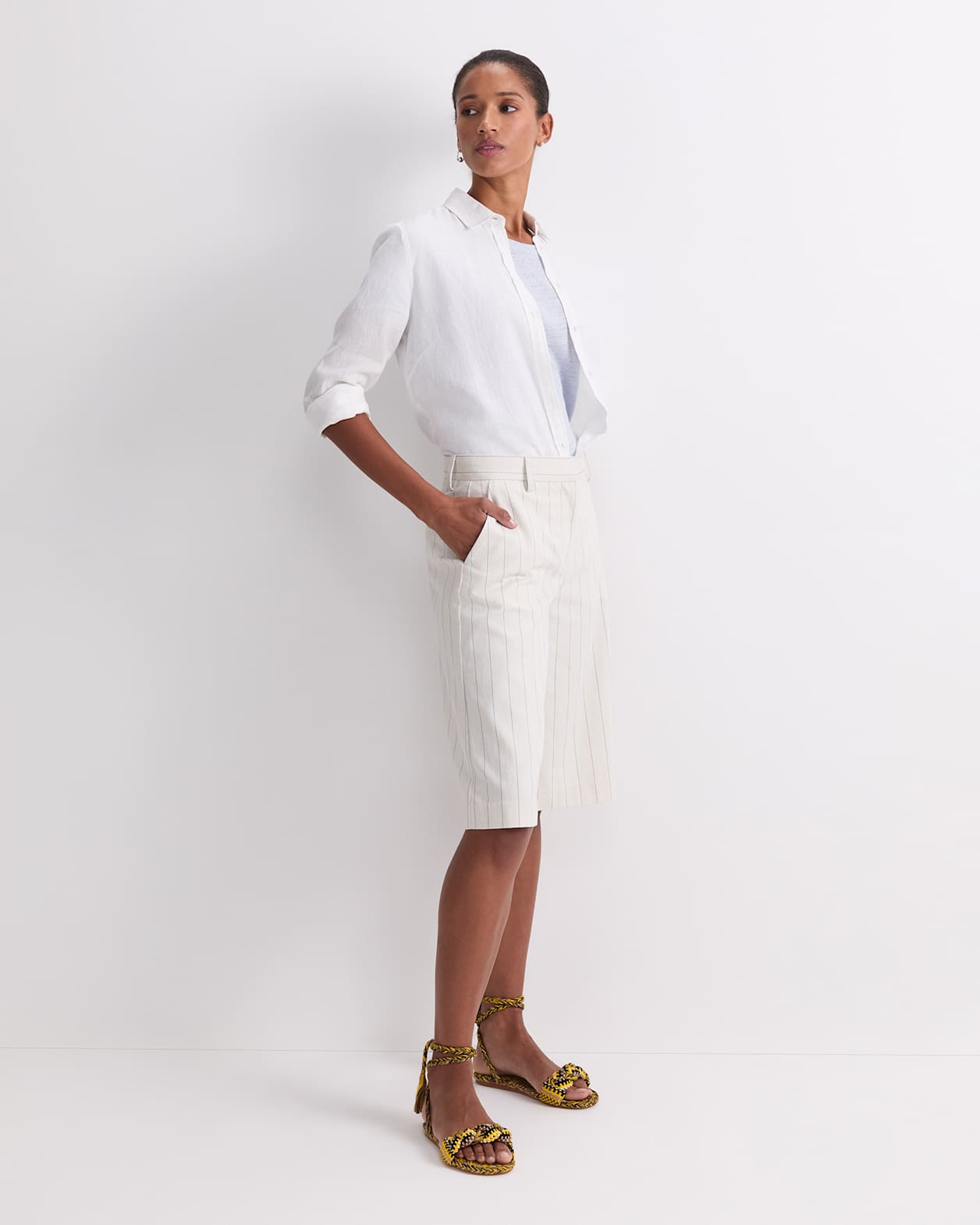 Priya Pinstripe Short in MULTI