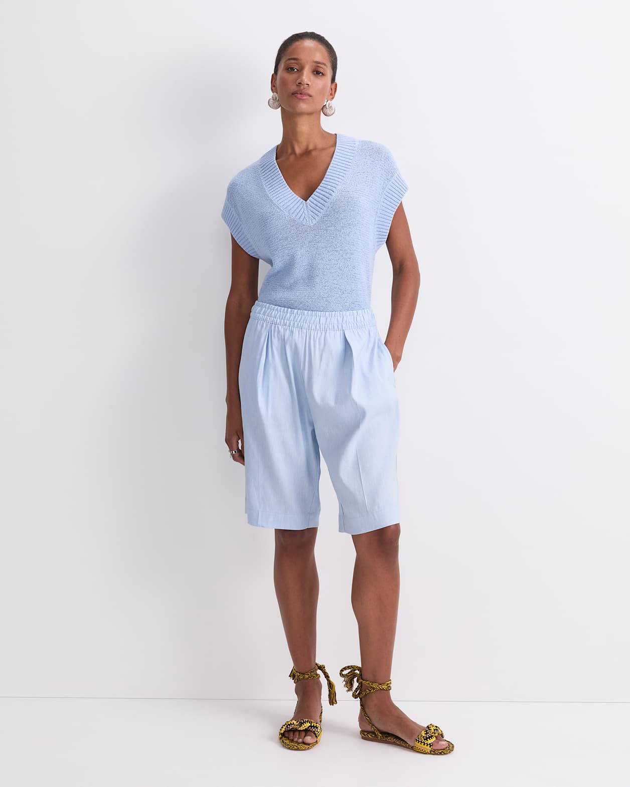 Rosa Elasticated Short in BLUE MIST