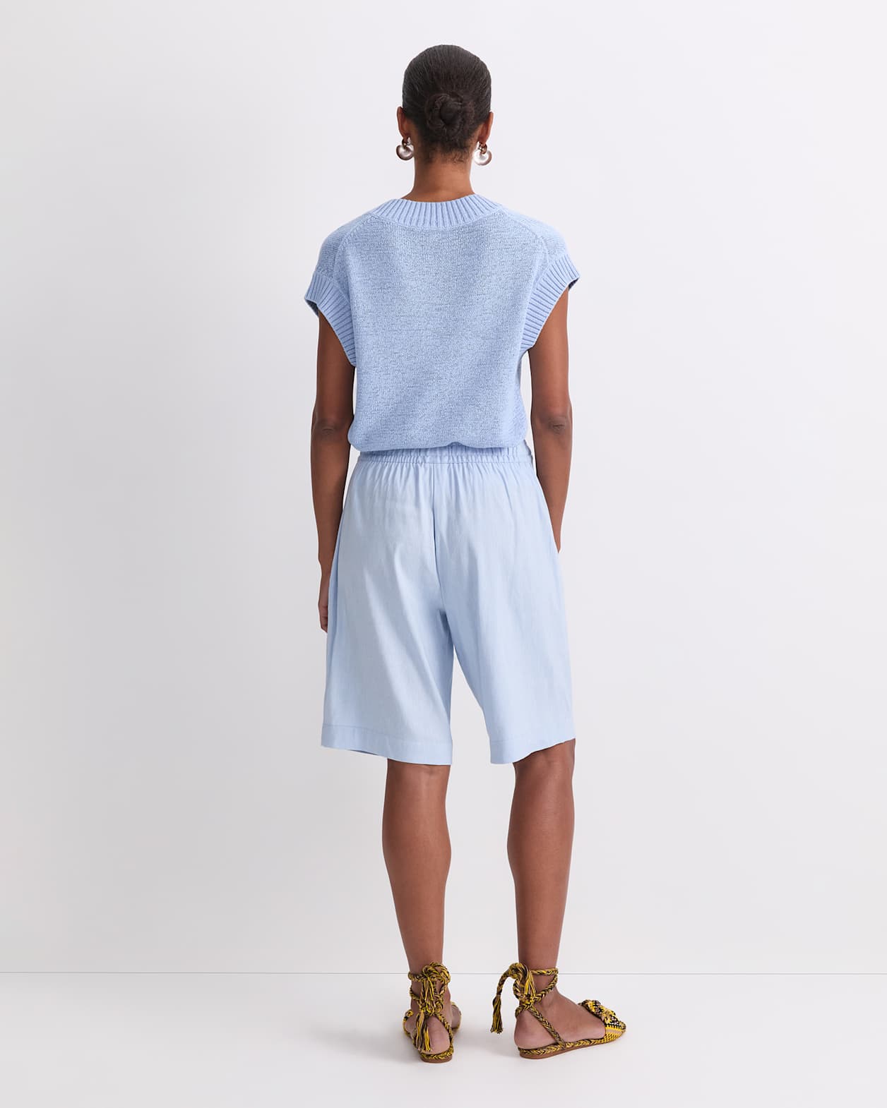 Rosa Elasticated Short in BLUE MIST