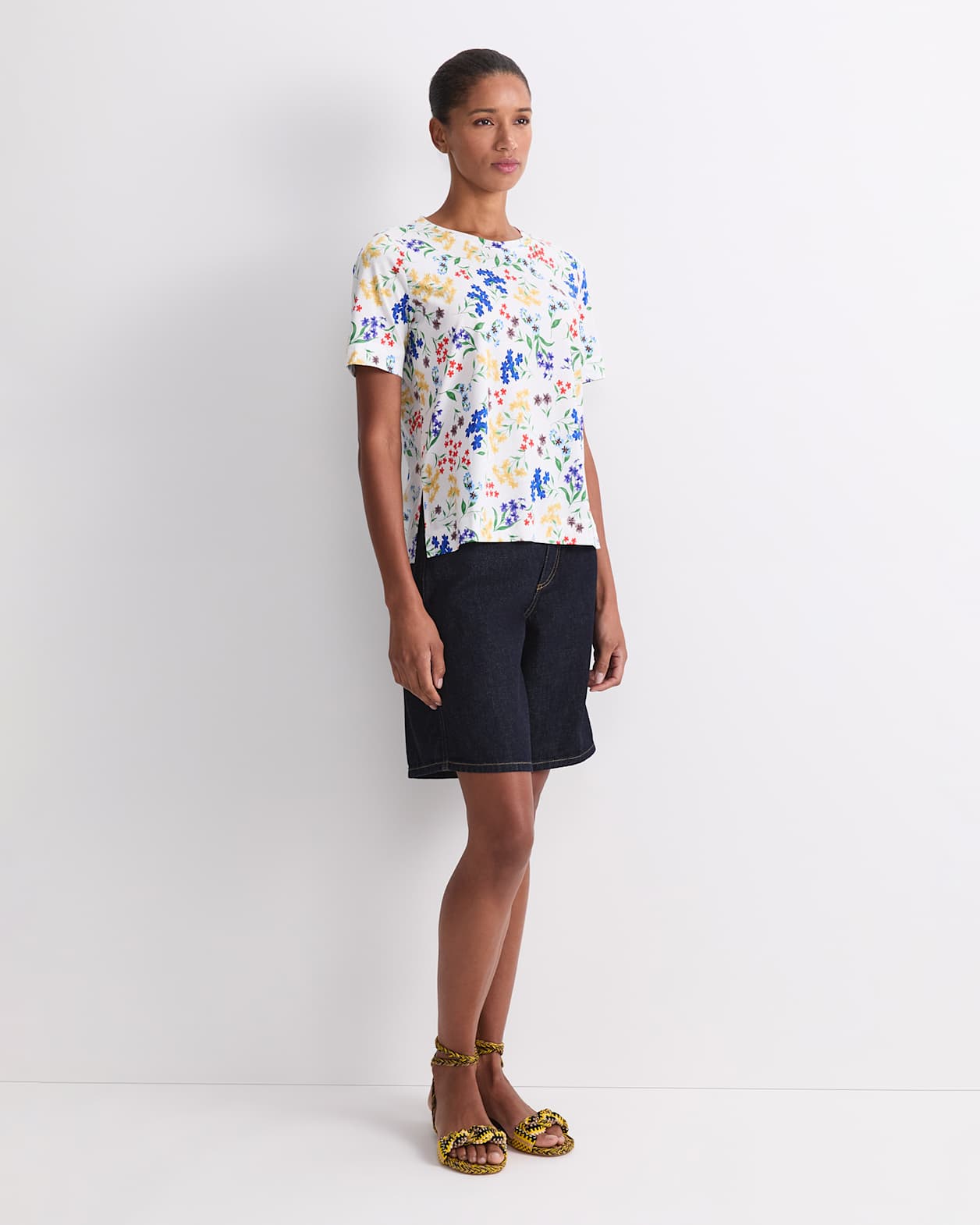 Joy Mercerised Cotton Tee in MULTI