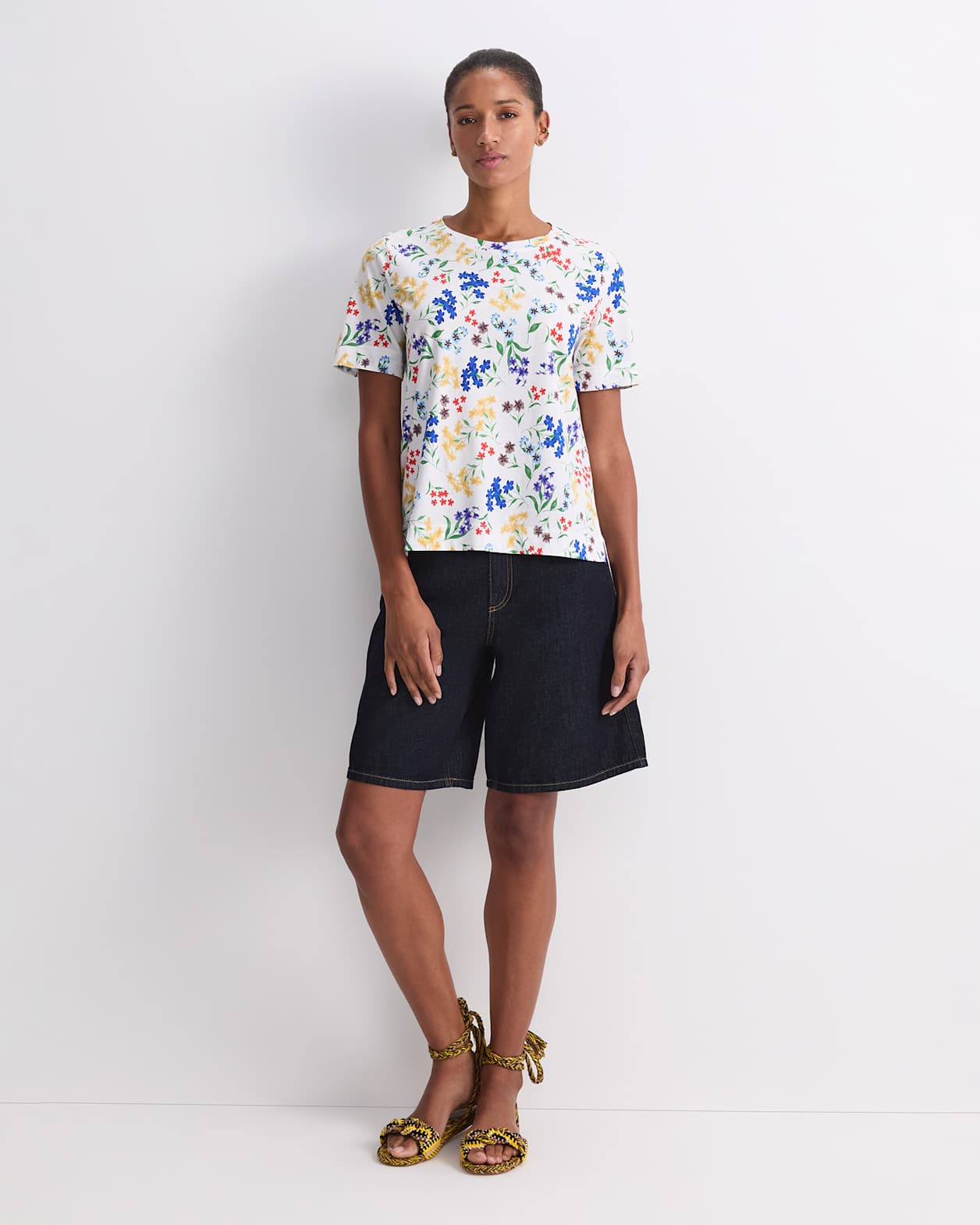 Joy Mercerised Cotton Tee in MULTI