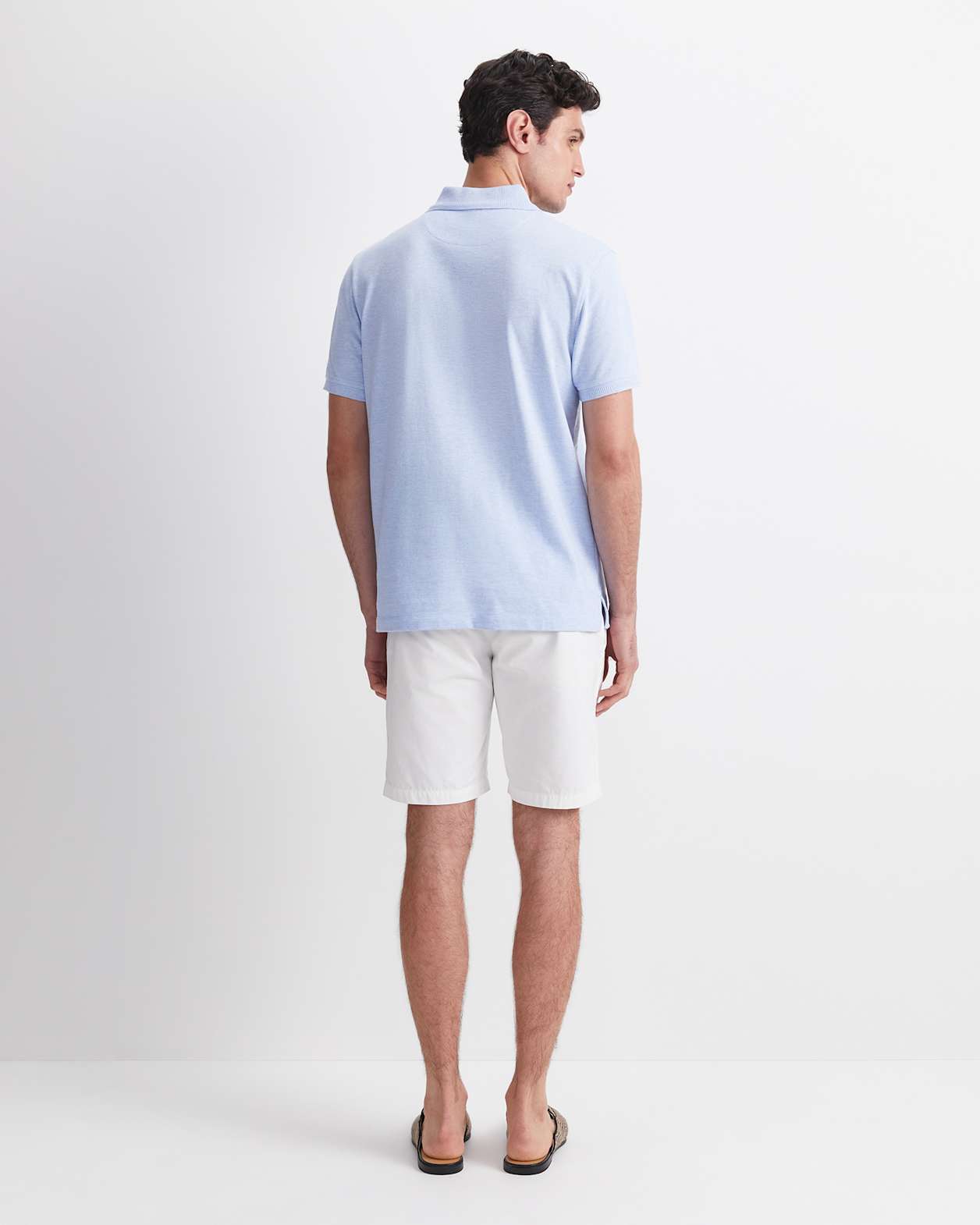 SC Melange Pique Polo in SKY BLUE MELANGE