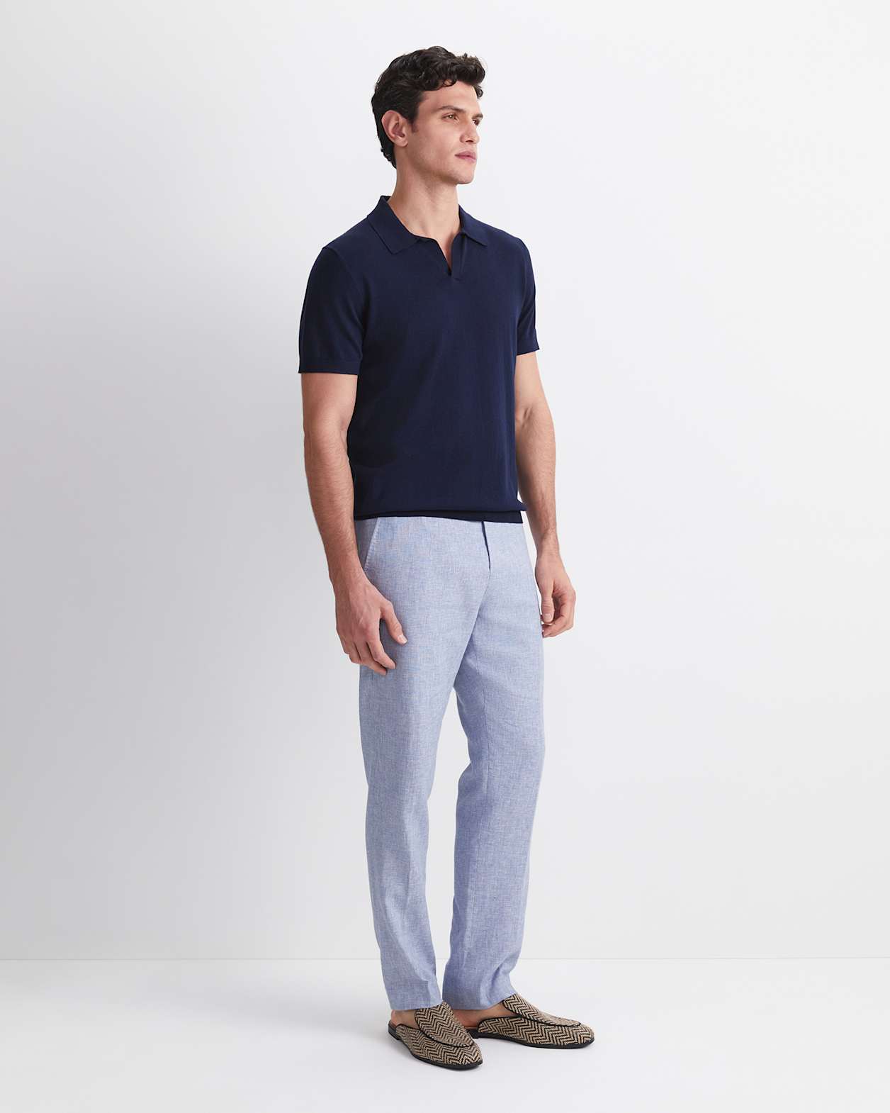 Ojas Knit Polo in NAVY