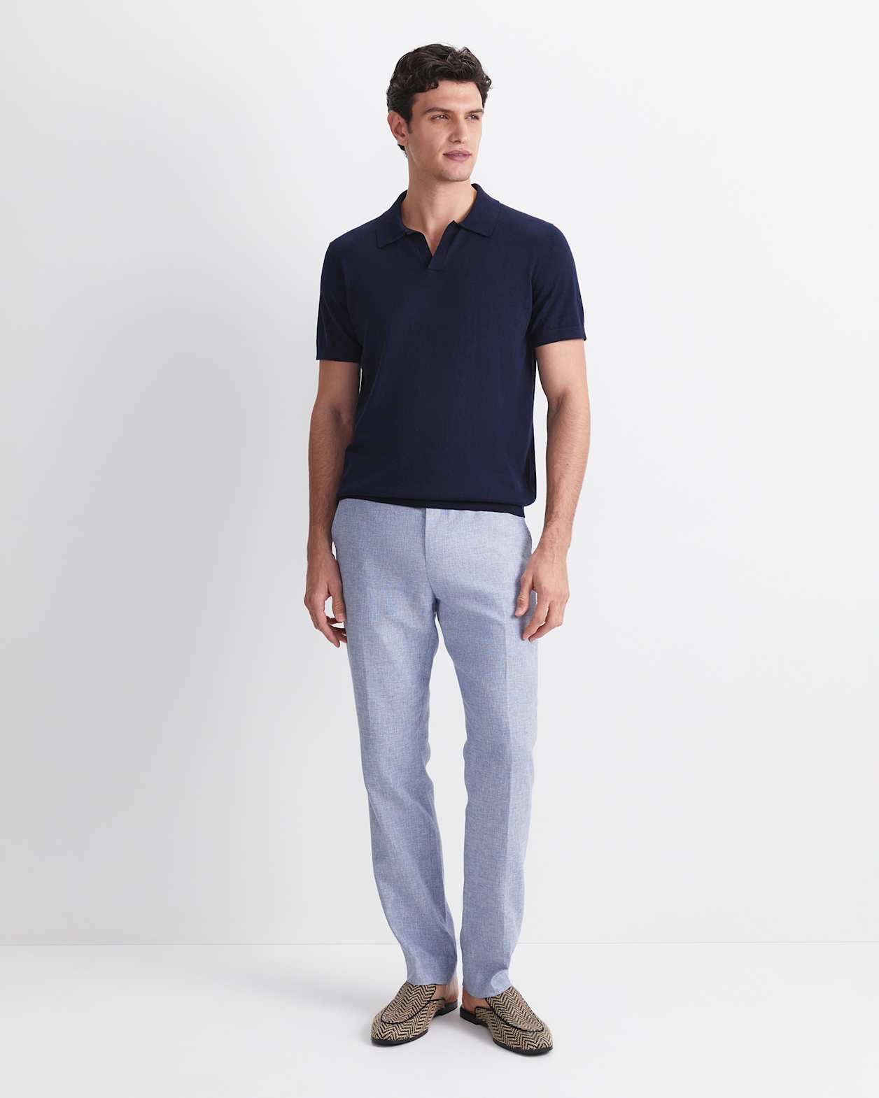 Ojas Knit Polo in NAVY