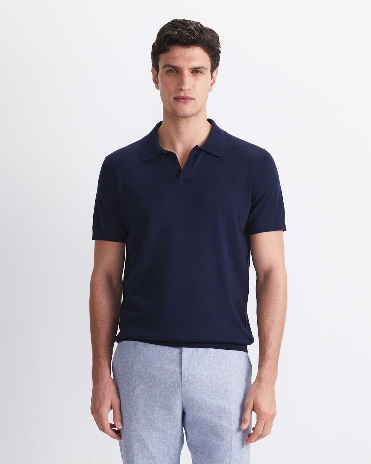 Ojas Knit Polo in NAVY