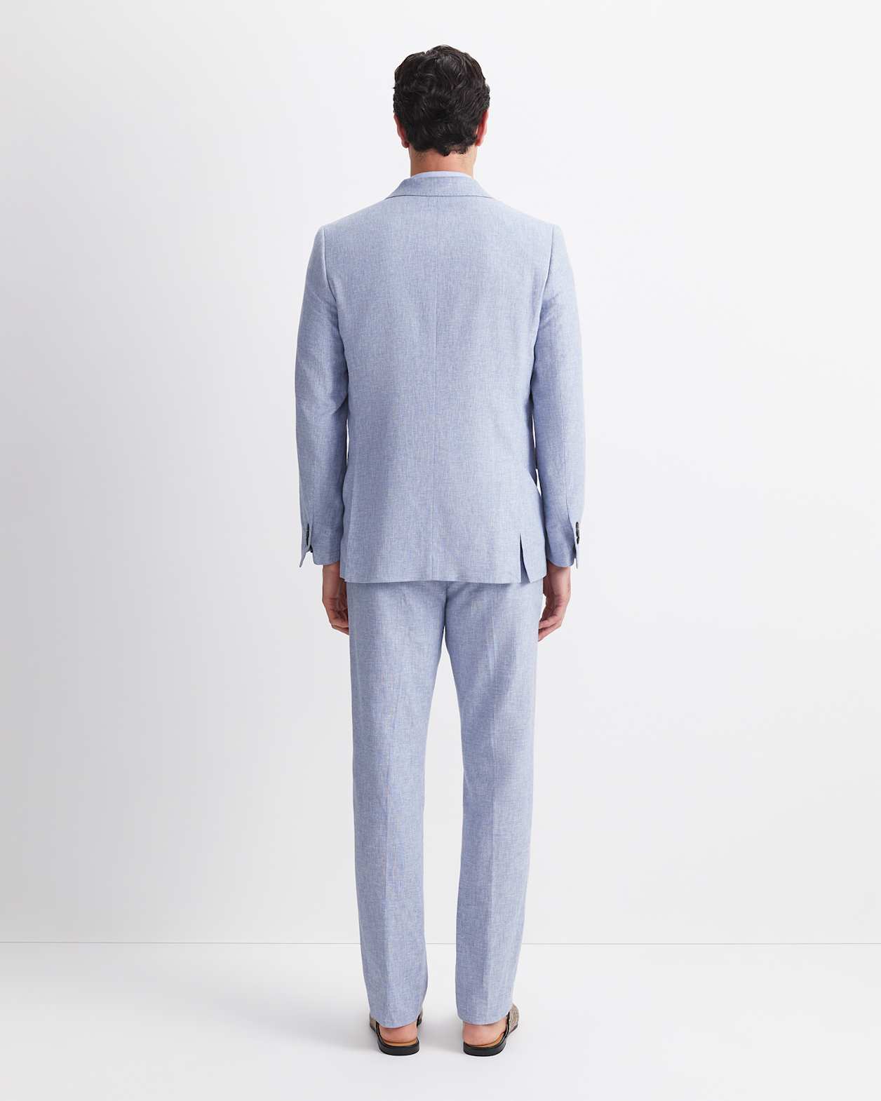Ridley Linen Blend Suit Jacket in BLUE