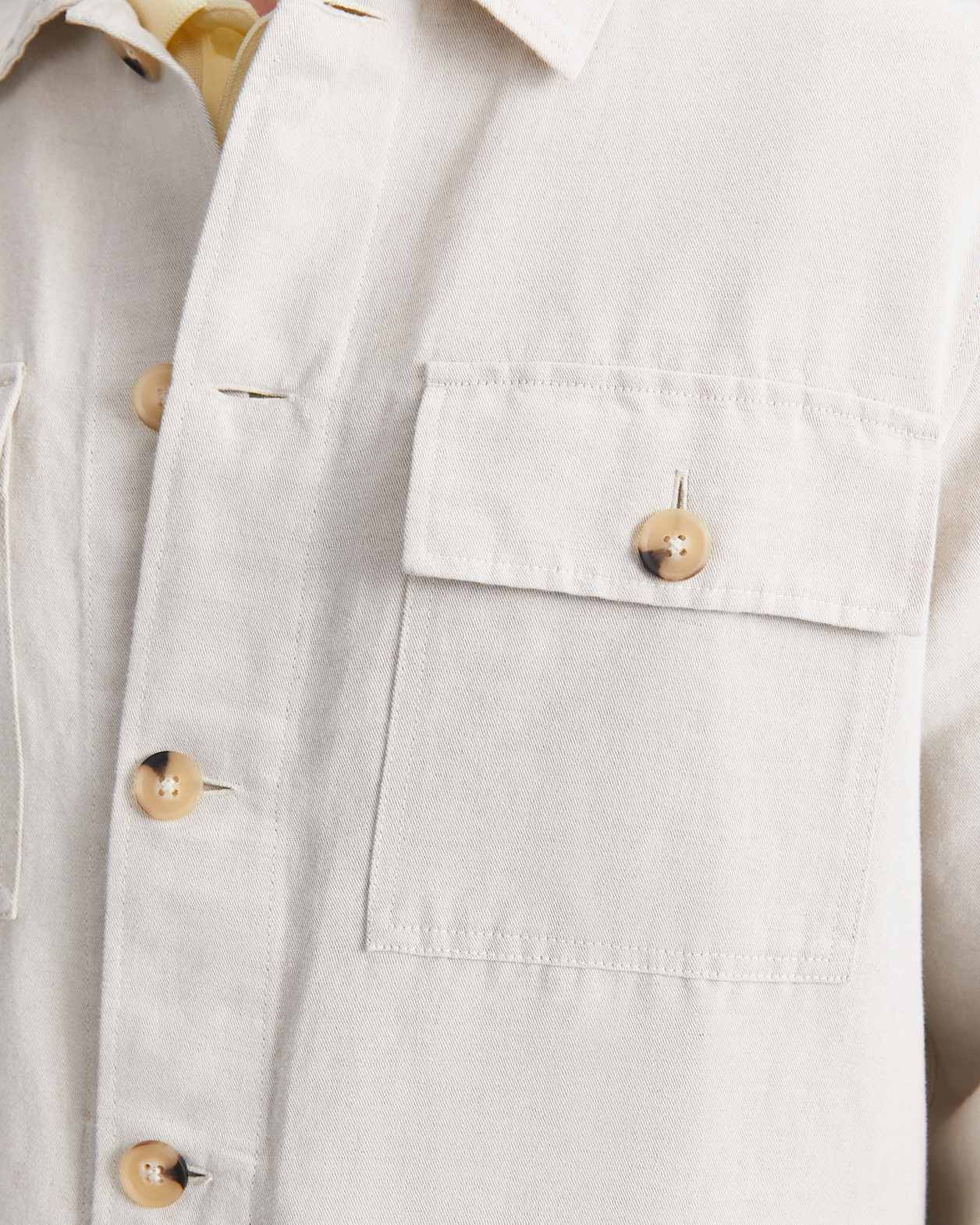 Otis Linen Blend Casual Jacket in STRING