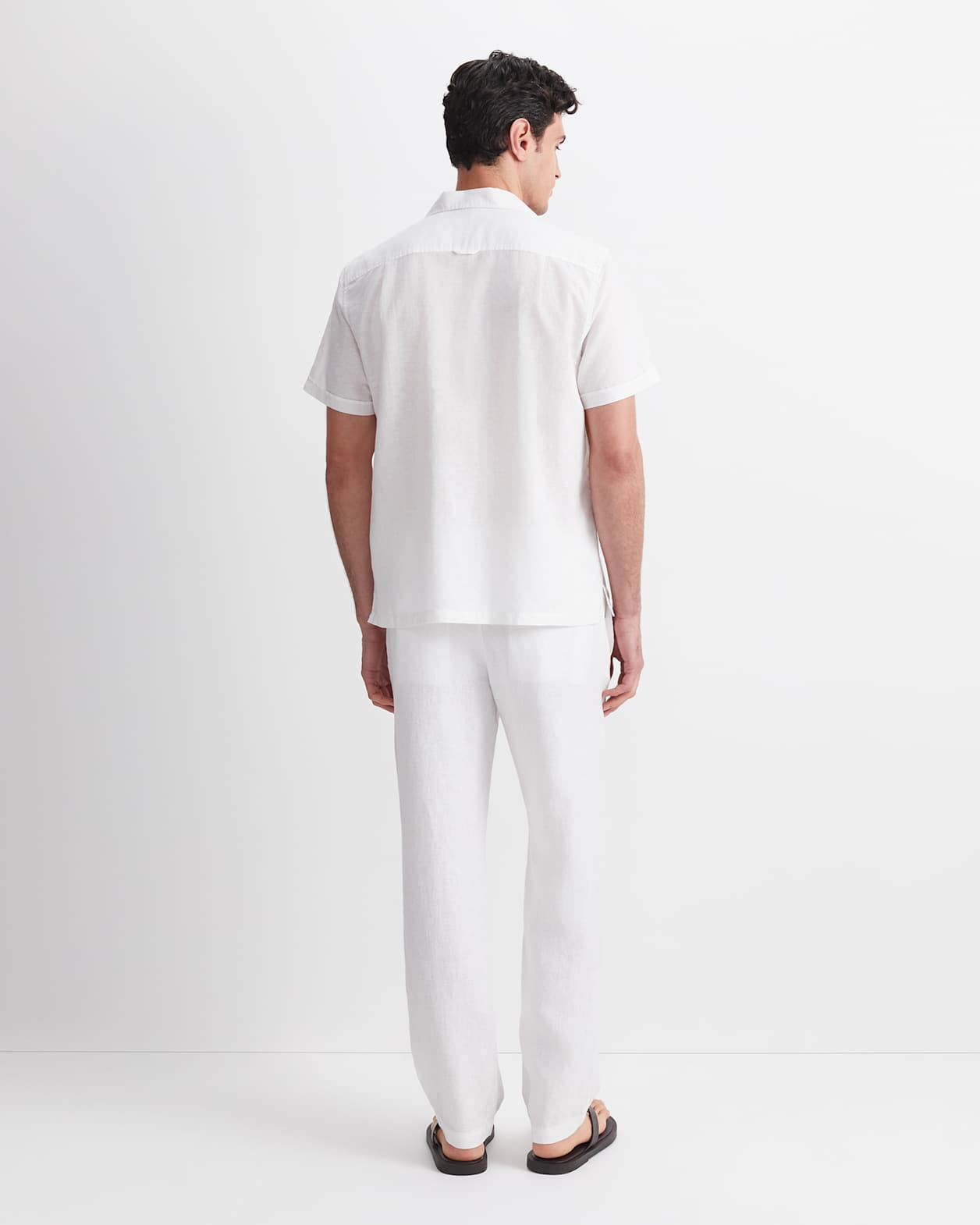 Miles Linen Blend Print Shirt in YELLOW MULTI