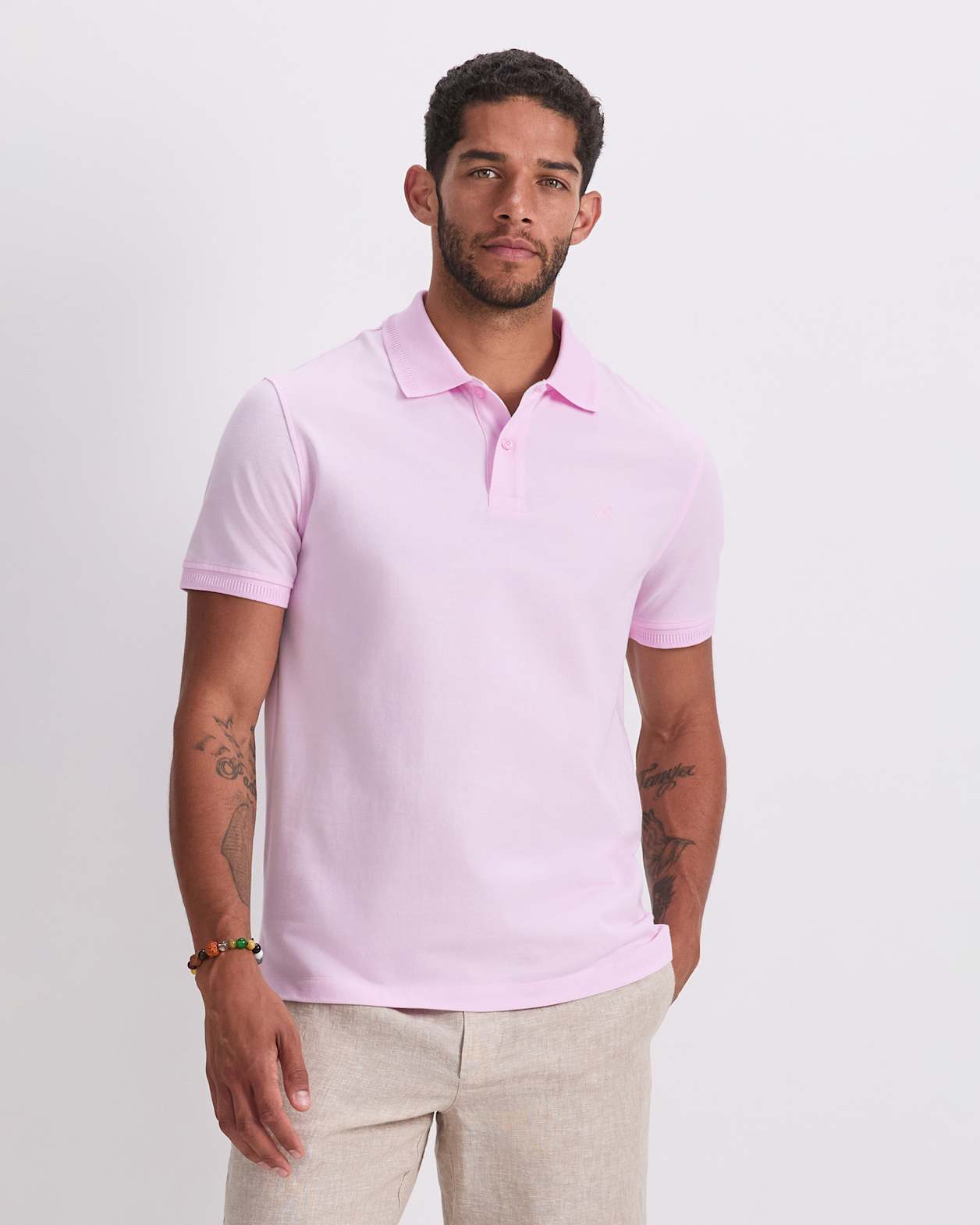 SC Pique Polo in PINK