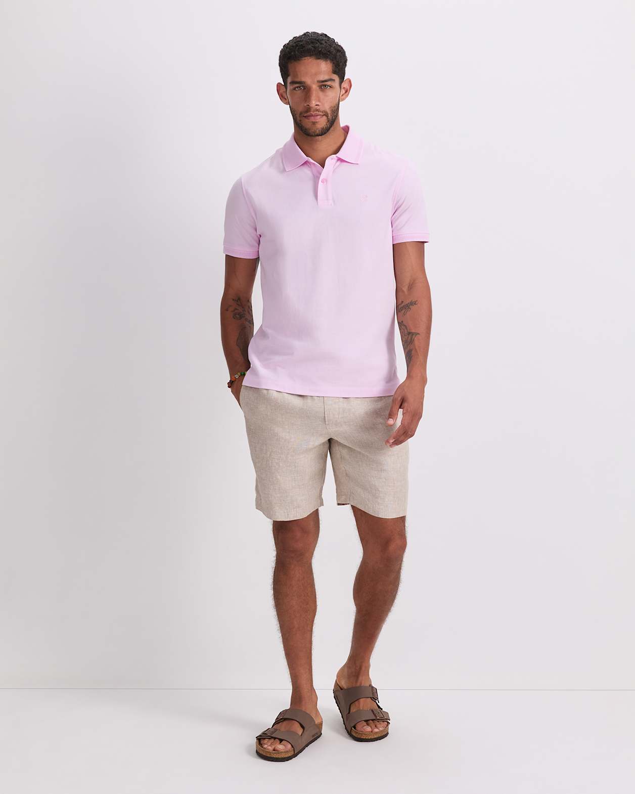 SC Pique Polo in PINK