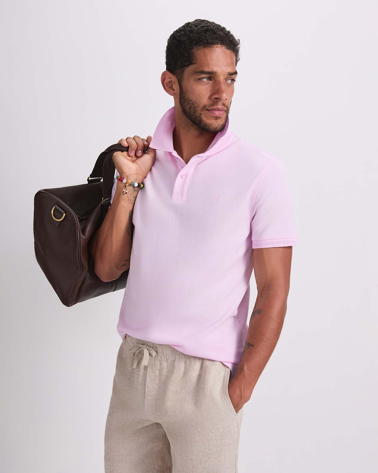 SC Pique Polo in PINK